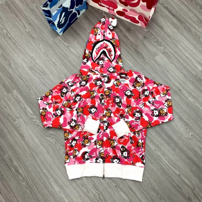 BAPE Shirt 2390 Panda Pink Single Hood 01