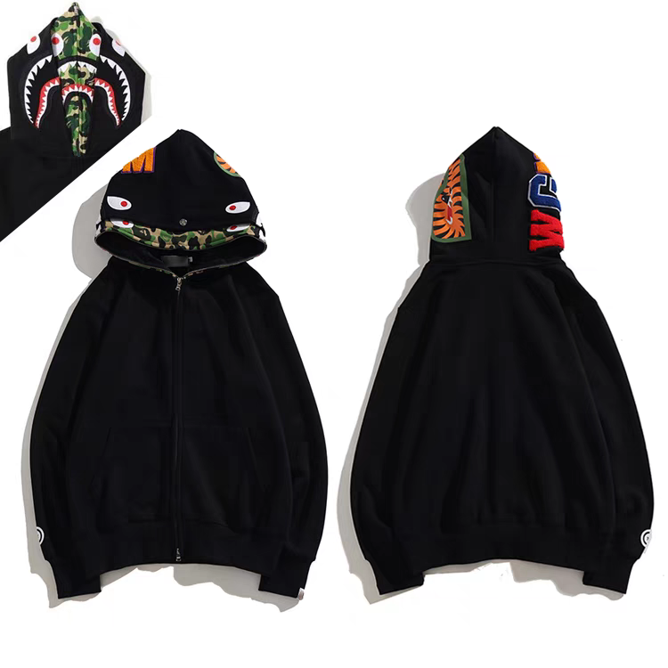 BAPE Shirt 2391 Outer X Inner X Series Double Hood (Black Blue, Black Pink, Black Green, Grey Pink)