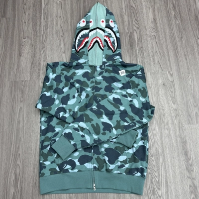 BAPE Shirt 2396 Green Double Hood 02