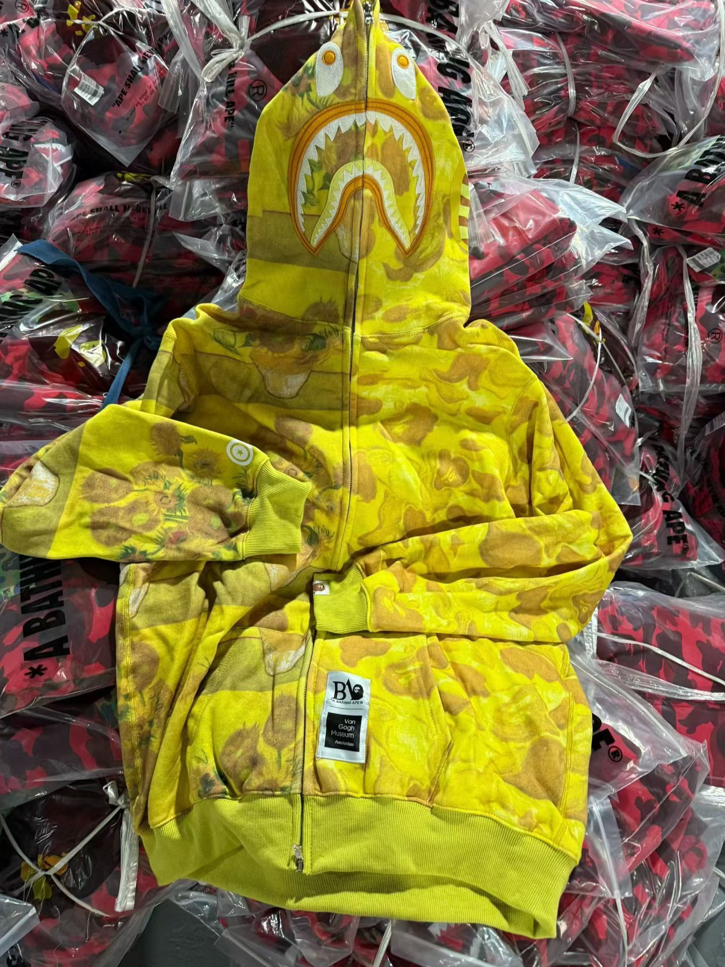 BAPE Shirt 23978 Van Gogh Yellow