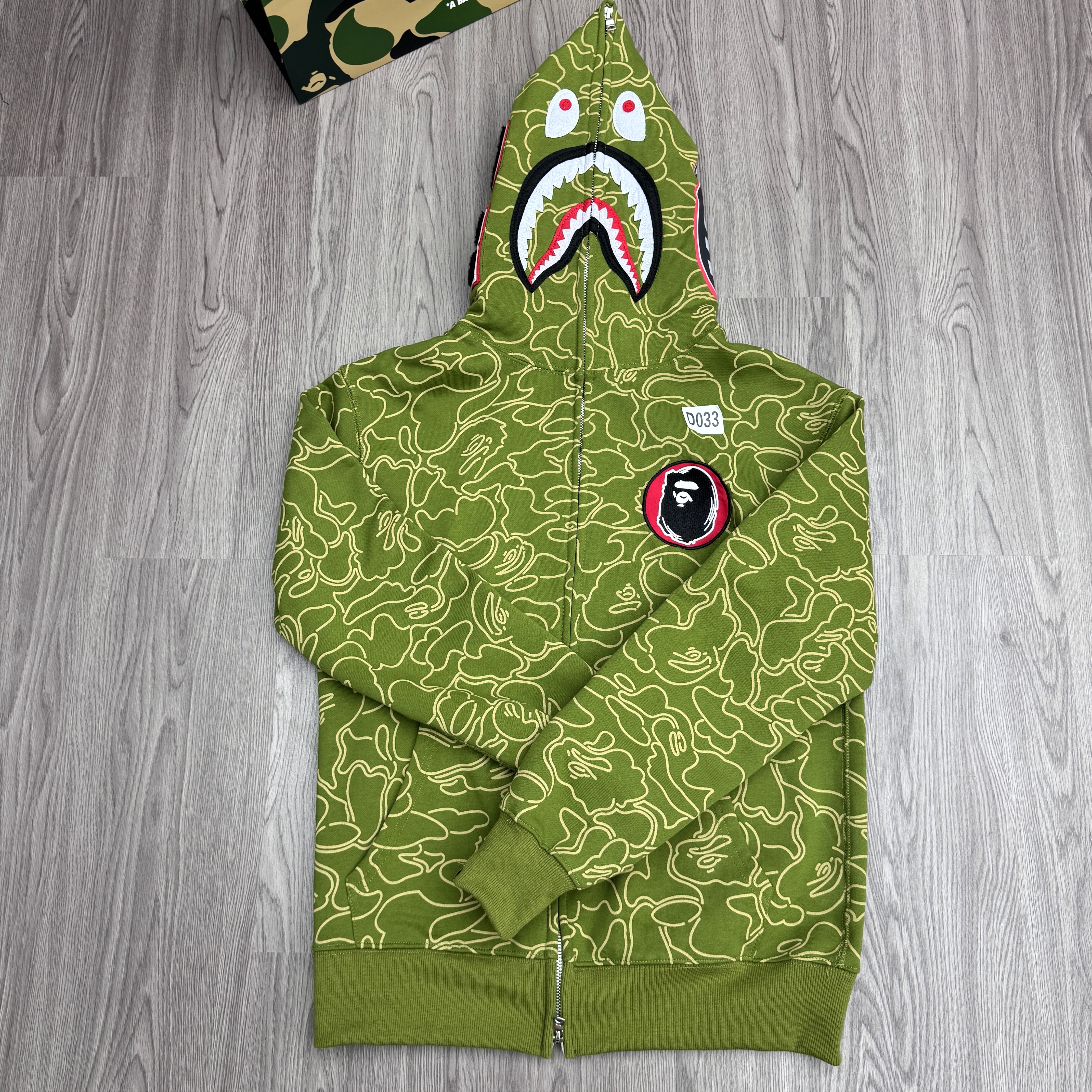 BAPE Shirt 431 30th Anniversary Green Single Hood