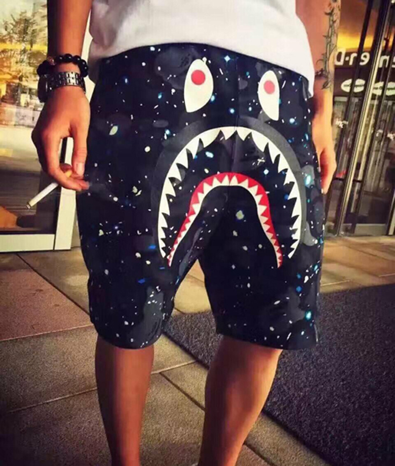 BAPE Shirt 508 Shark Head Glow in the Dark Shorts