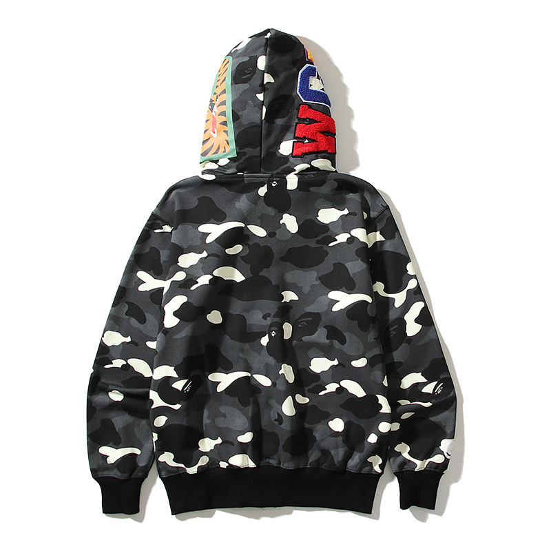 BAPE Shirt 6005 Double Hood Black &amp; White