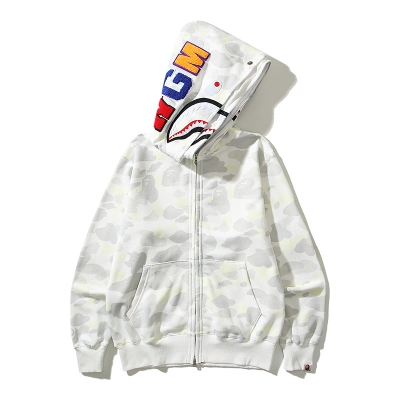 BAPE Shirt 6005 Double Hood Black & White 02