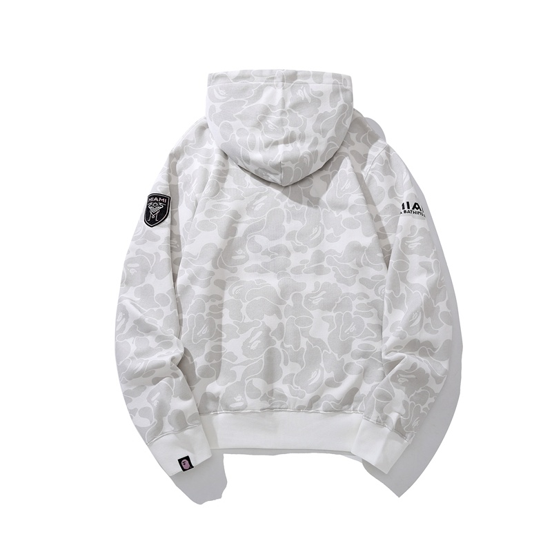 BAPE Shirt 6930 BAPE x Inter Miami Messi Multi-Color Camo Hoodie Black &amp; White &amp; Pink