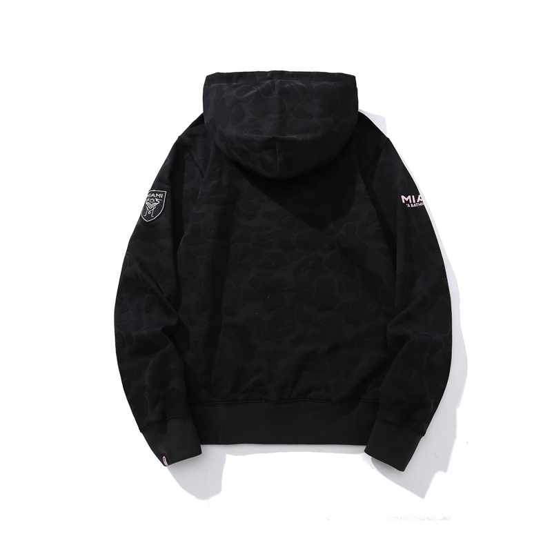 BAPE Shirt 6930 BAPE x Inter Miami Messi Multi-Color Camo Hoodie Black &amp; White &amp; Pink