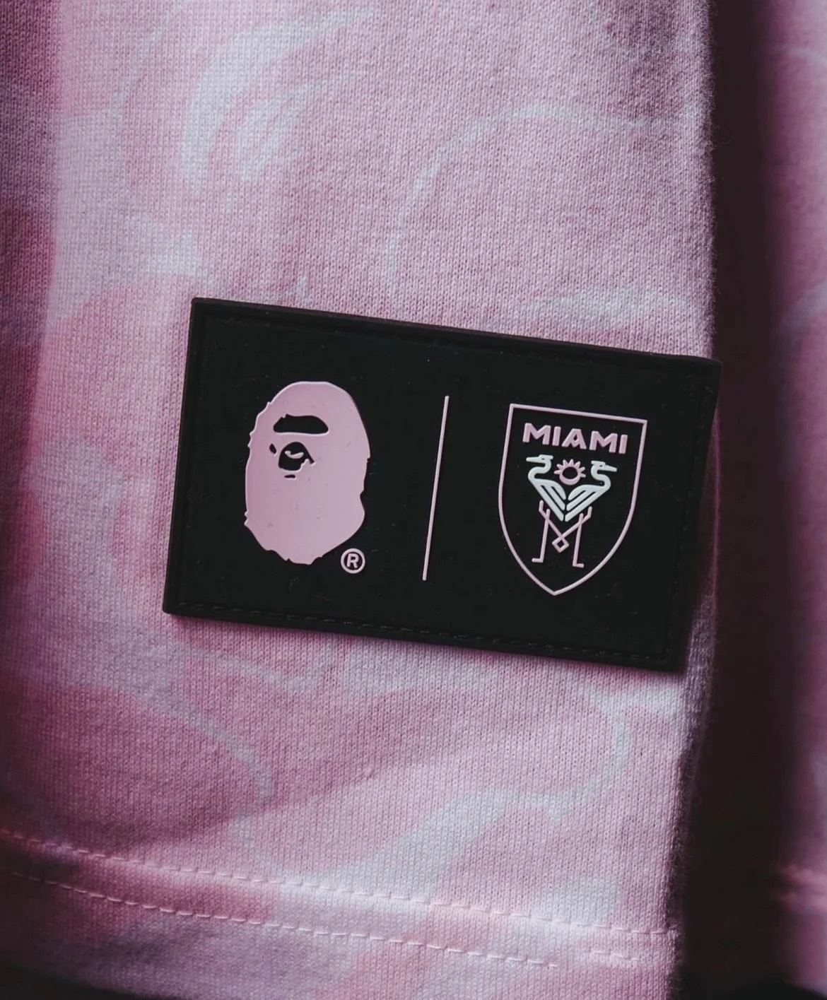 BAPE Shirt 6930 BAPE x Inter Miami Messi Multi-Color Camo Hoodie Black &amp; White &amp; Pink