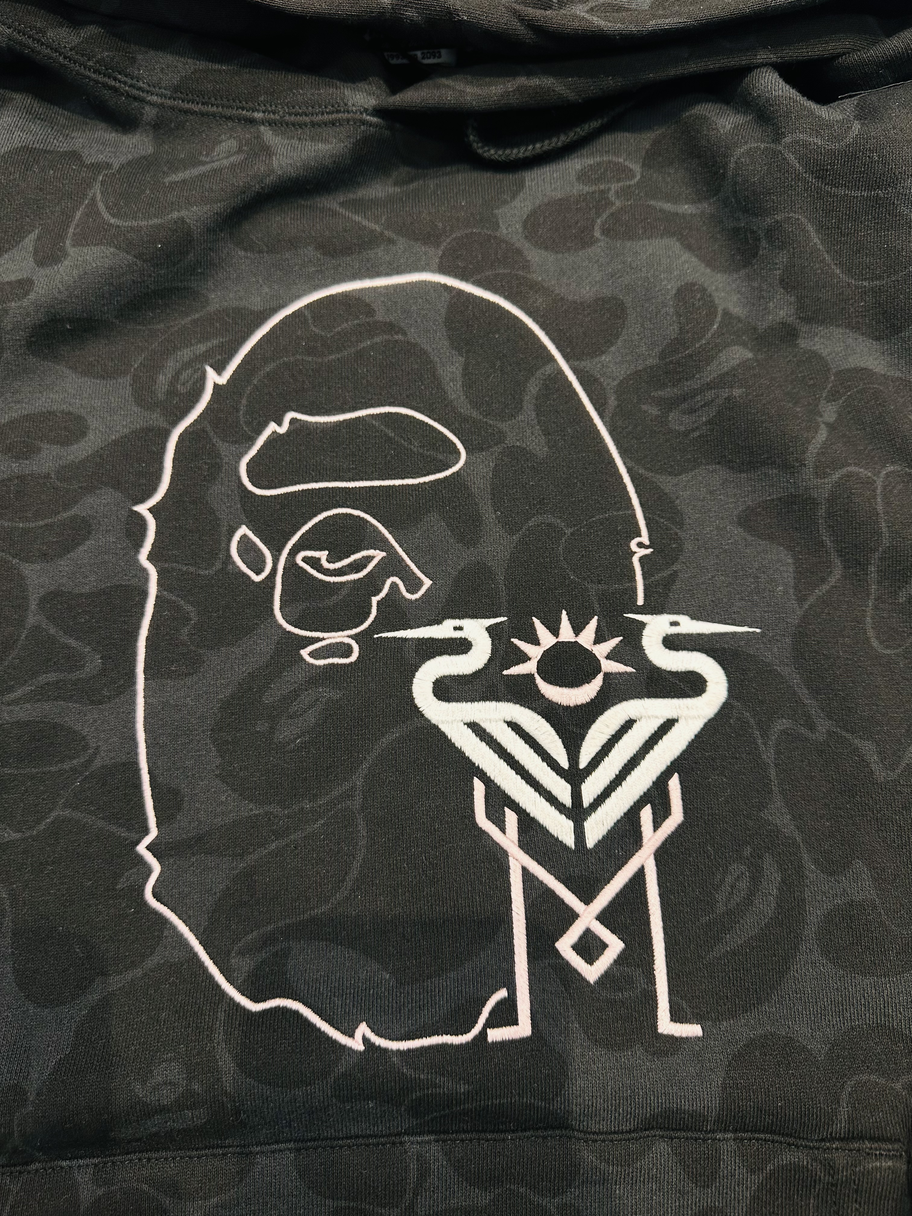 BAPE Shirt 6930 BAPE x Inter Miami Messi Multi-Color Camo Hoodie Black &amp; White &amp; Pink