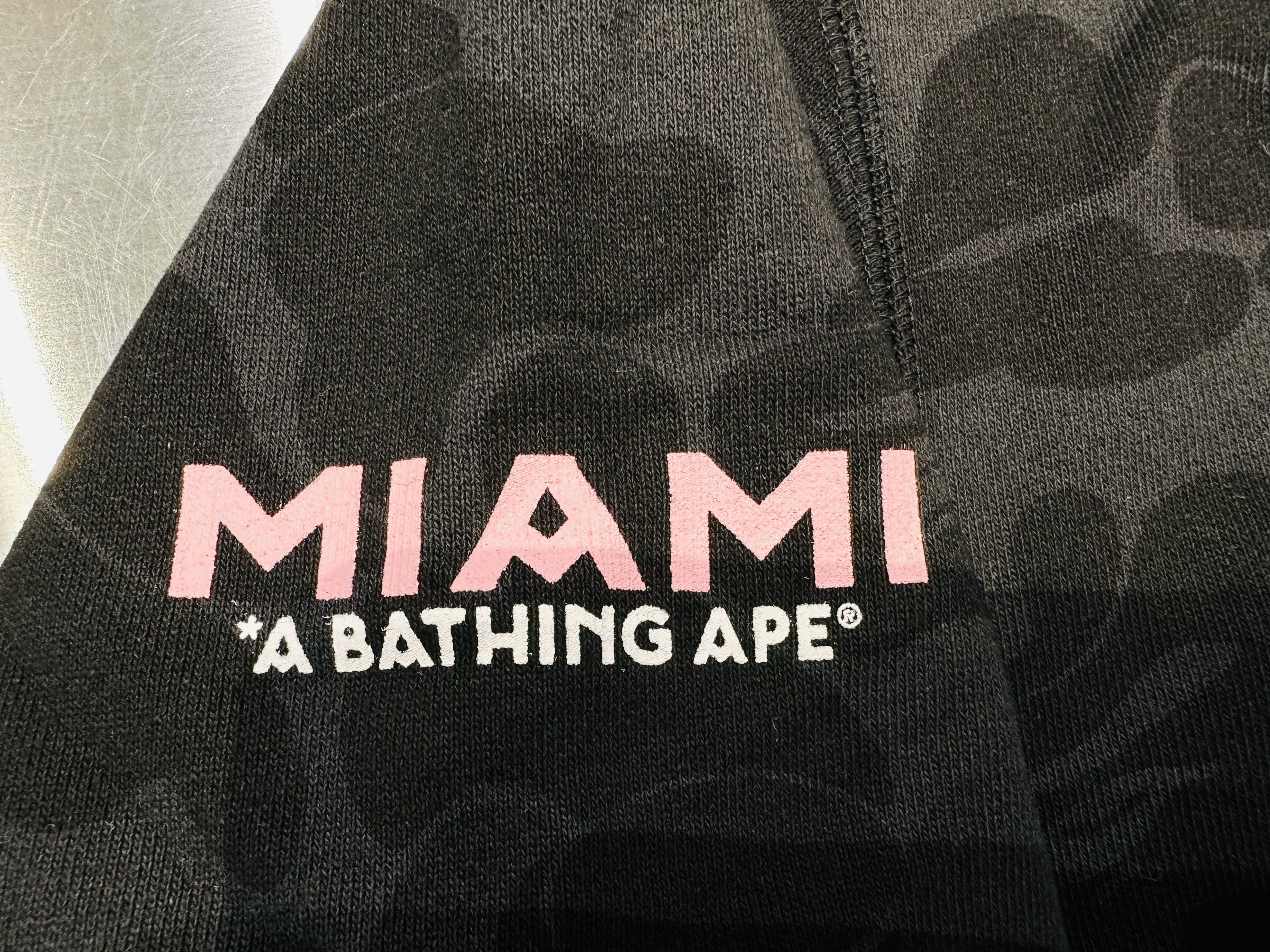 BAPE Shirt 6930 BAPE x Inter Miami Messi Multi-Color Camo Hoodie Black &amp; White &amp; Pink