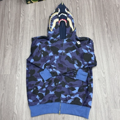 BAPE Shirt 6959 Dragon Year Blue Double Hood 01