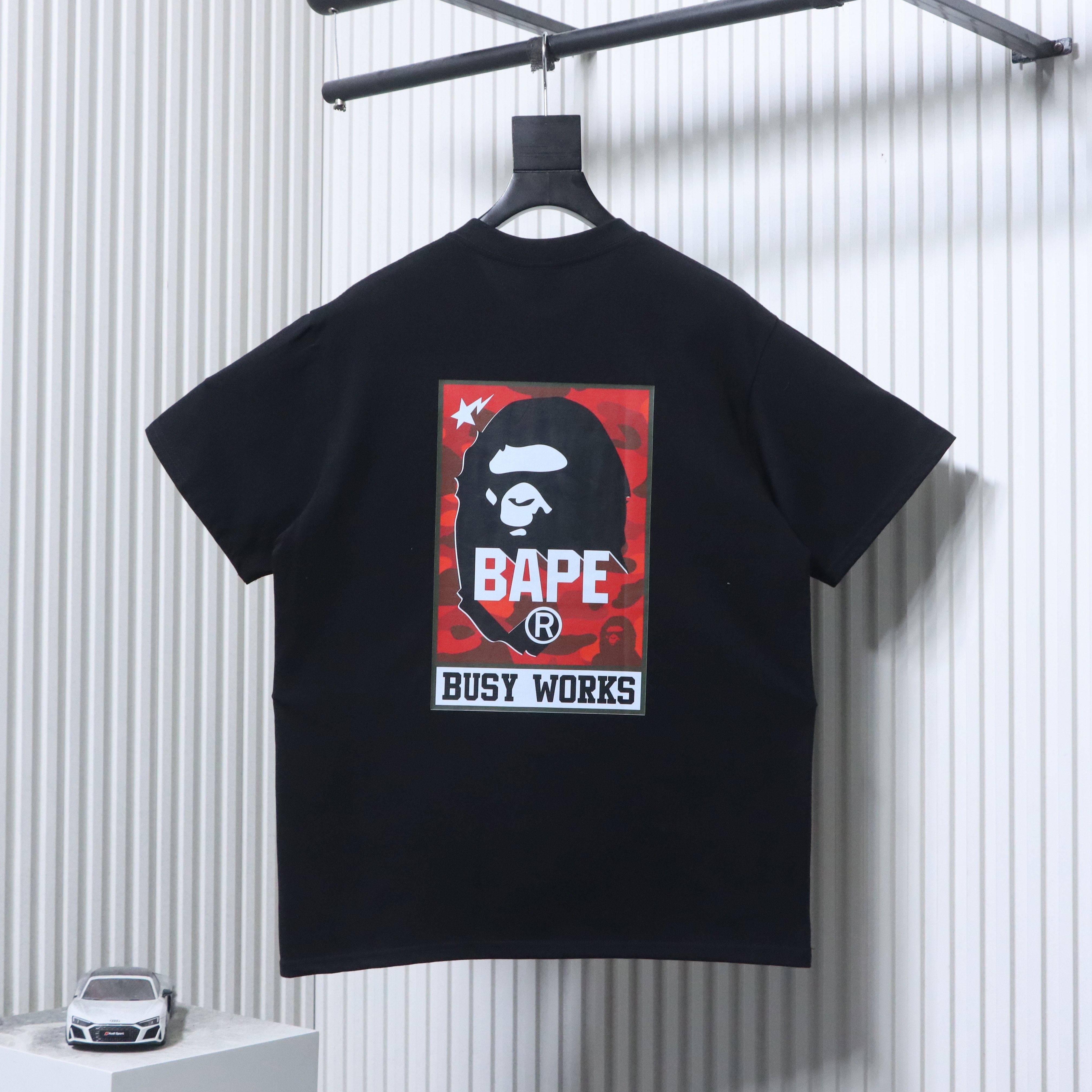 BAPE Shirt BAPE 26SS Classic Red Label Ape Head Front &amp; Back Print Short Sleeve T-Shirt #2