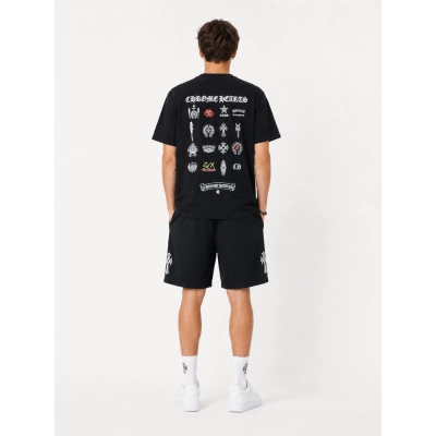 Chrome Hearts Black Multi-Color Cross Print T-Shirt  02