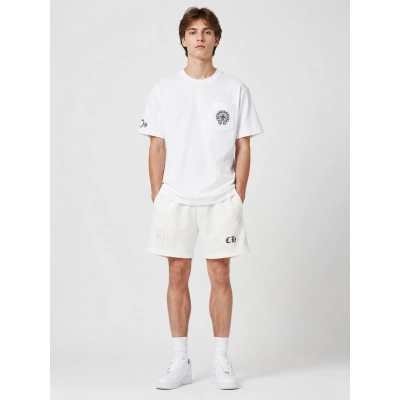 Chrome Hearts White Multi-Color Cross Print T-Shirt  01