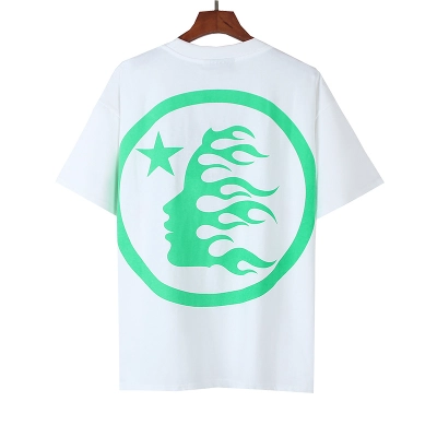 Hellstar White Neon Flash Short Sleeve T-shirt Green 02