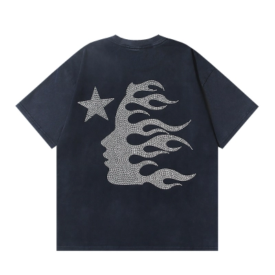 Hellstar Vintage Washed Hip-hop T-shirt Purple 02