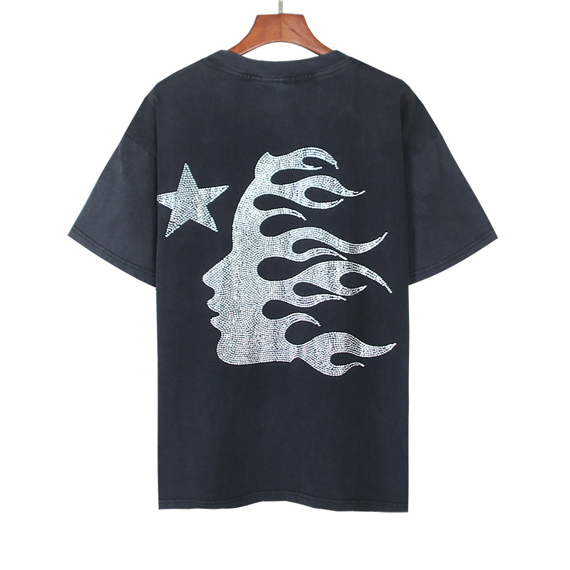 Hellstar Vintage Washed Hip-hop T-shirt Purple