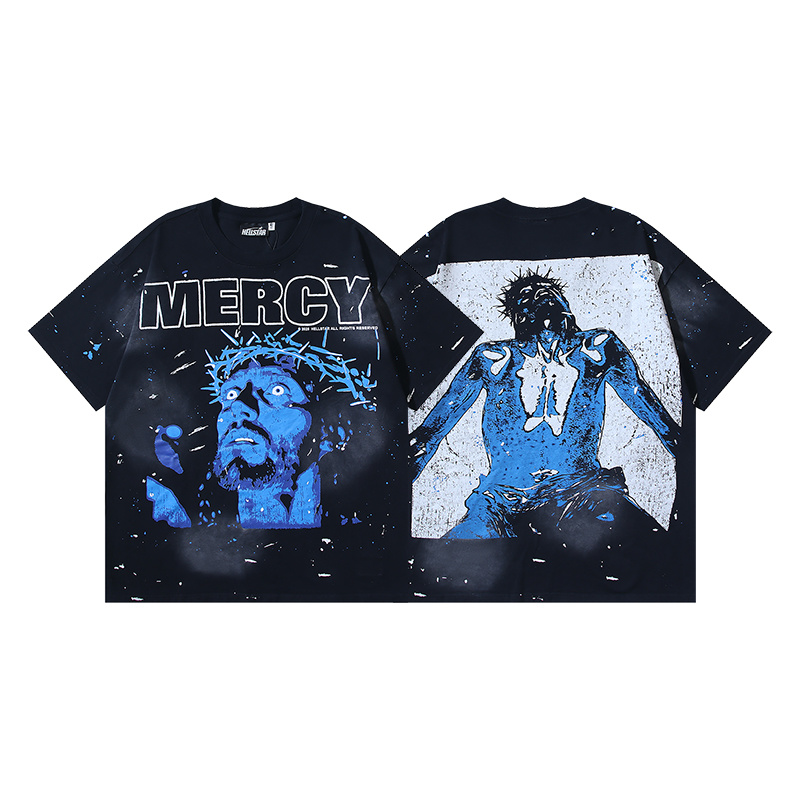 Hellstar Mercy Jesus Short Sleeve Black Blue