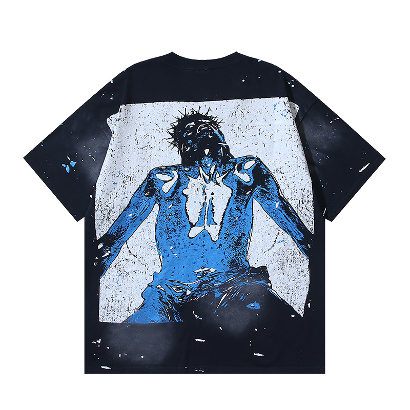 Hellstar Mercy Jesus Short Sleeve Black Blue