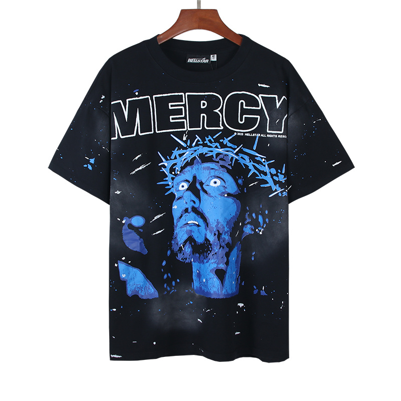 Hellstar Mercy Jesus Short Sleeve Black Blue