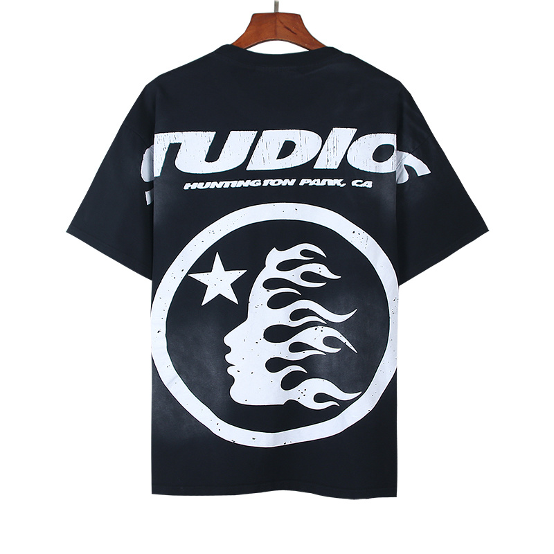 Hellstar Washed Black Minimalist Short Sleeve T-shirt