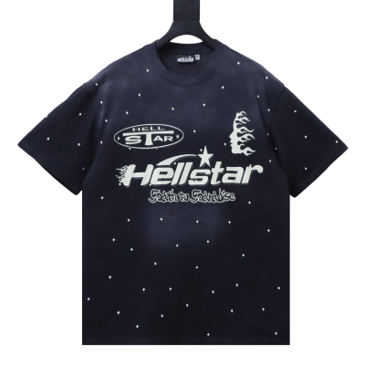 Hellstar  Health Style Sequin Letter Short Sleeve 01