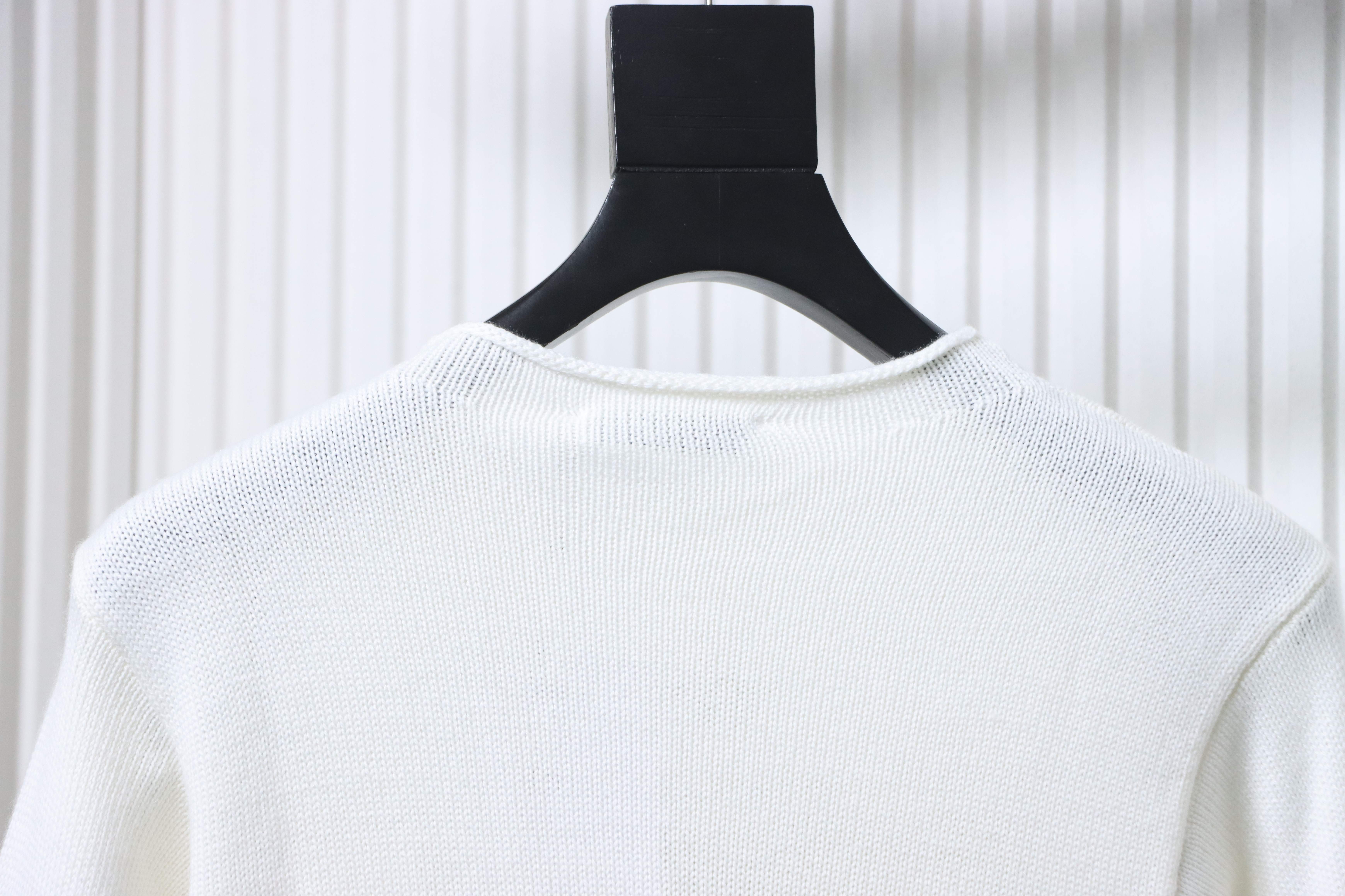 Christian Dior Bee Gold Thread Cashmere Knit Sweater