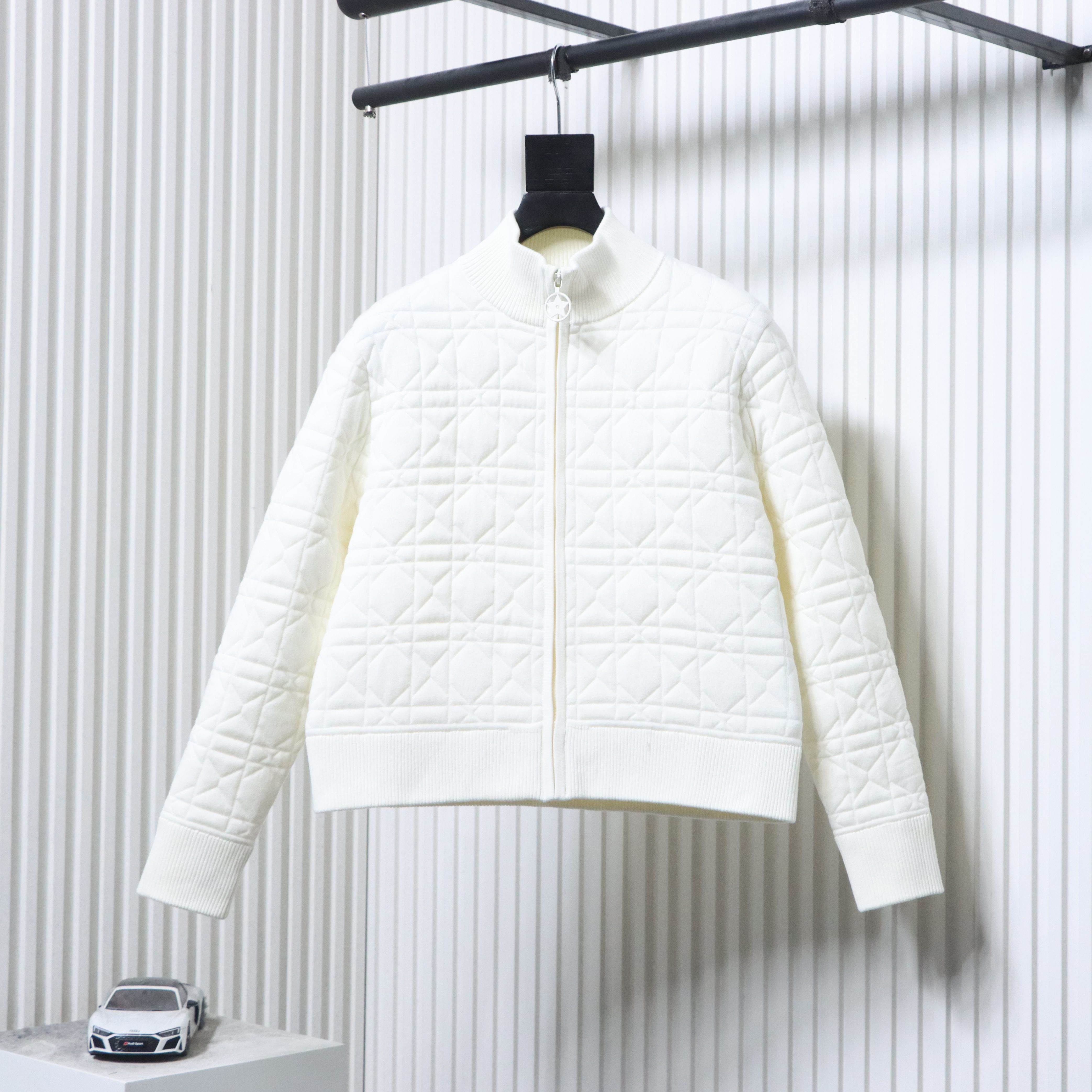 Christian Dior Diamond Quilted Silk Wool Jacket