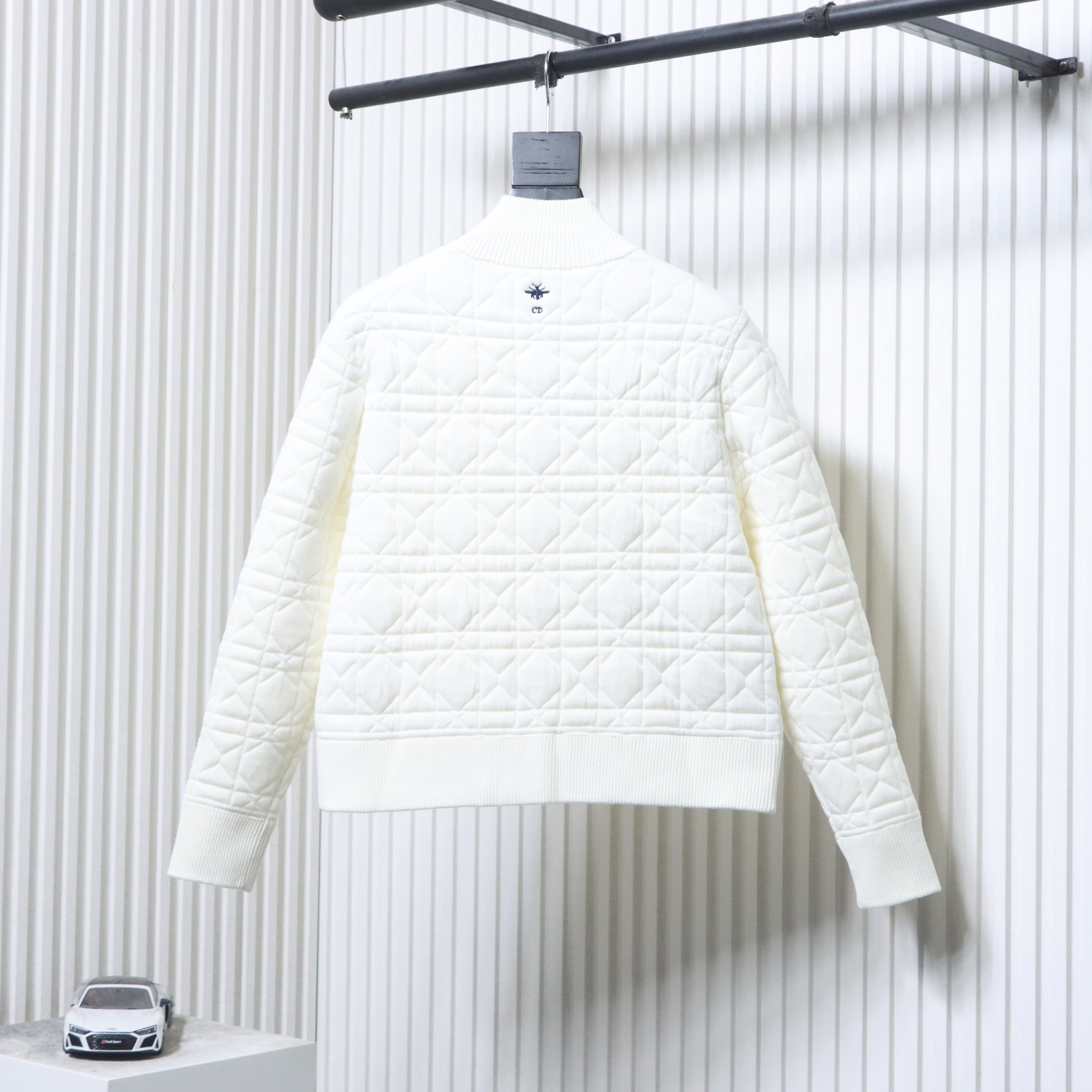 Christian Dior Diamond Quilted Silk Wool Jacket