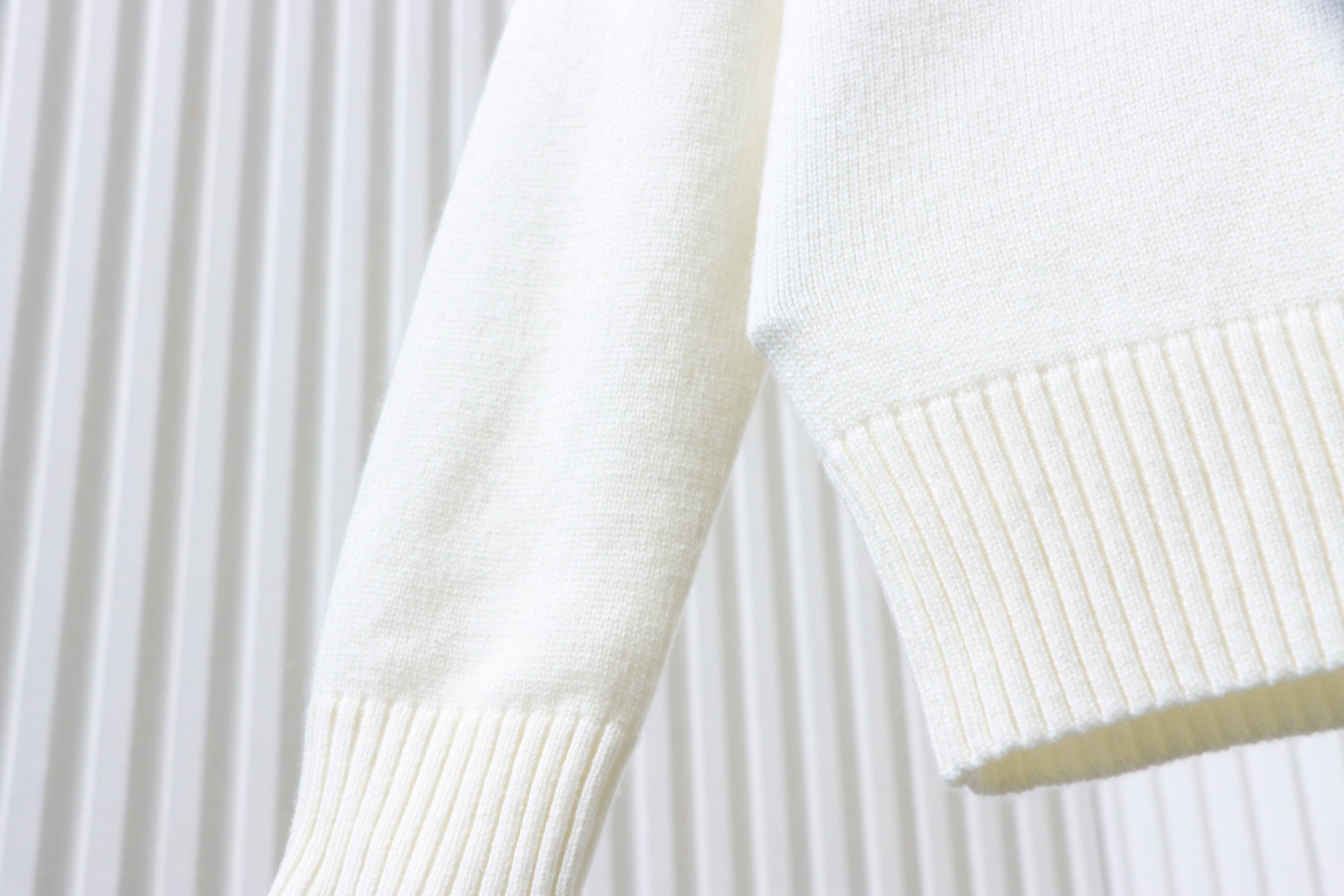 Christian Dior Gold Thread Star Embroidered Cashmere Knit Long Sleeve Sweater