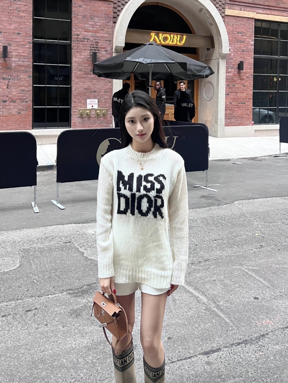 Christian Dior Miss Dior Relaxed Knit Long Sleeve Sweater