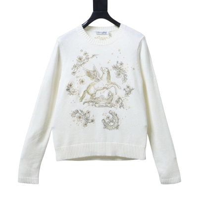 Christian Dior Pegasus Embroidered Cashmere Knit Sweater 01