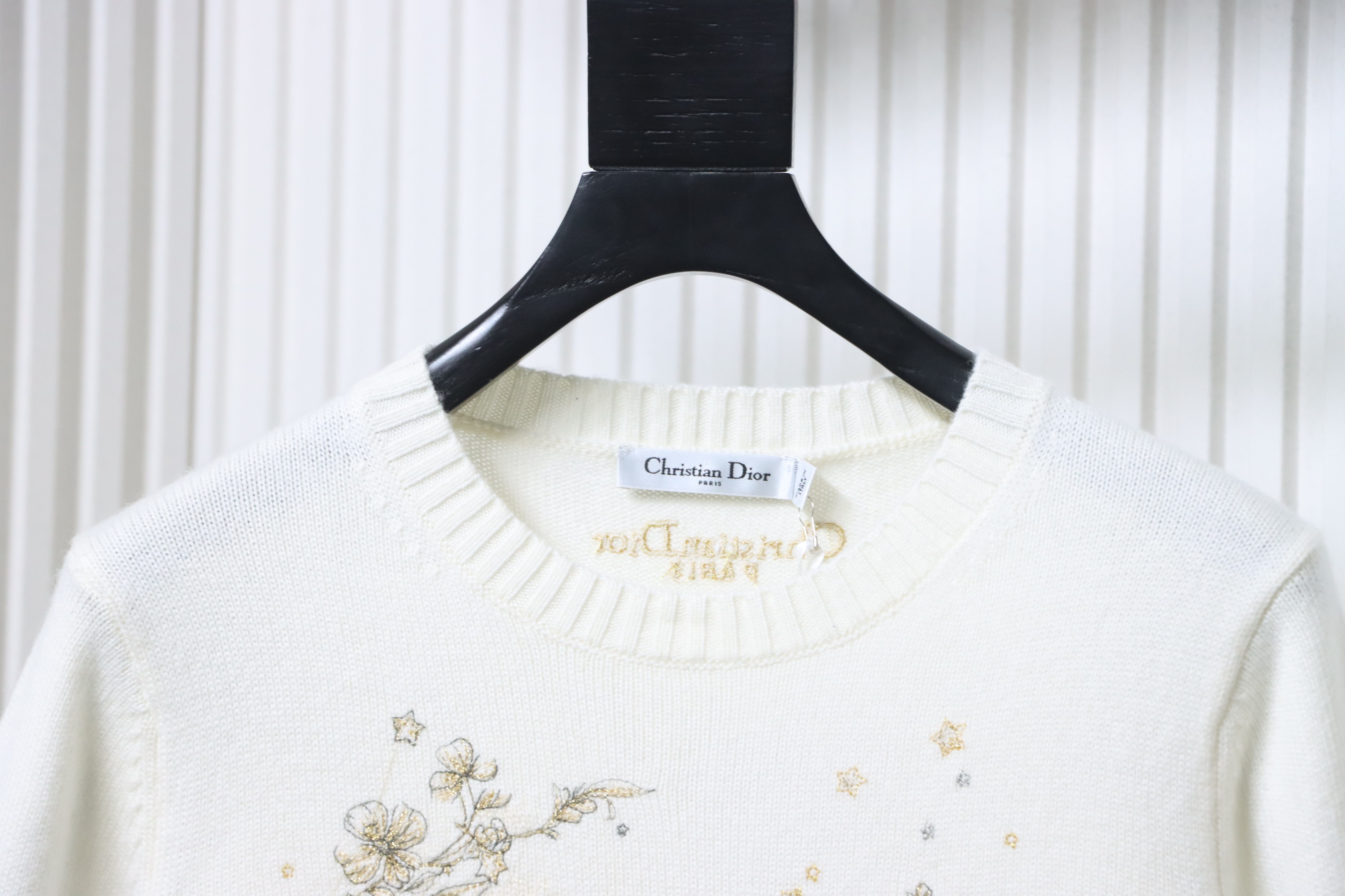 Christian Dior Pegasus Embroidered Cashmere Knit Sweater