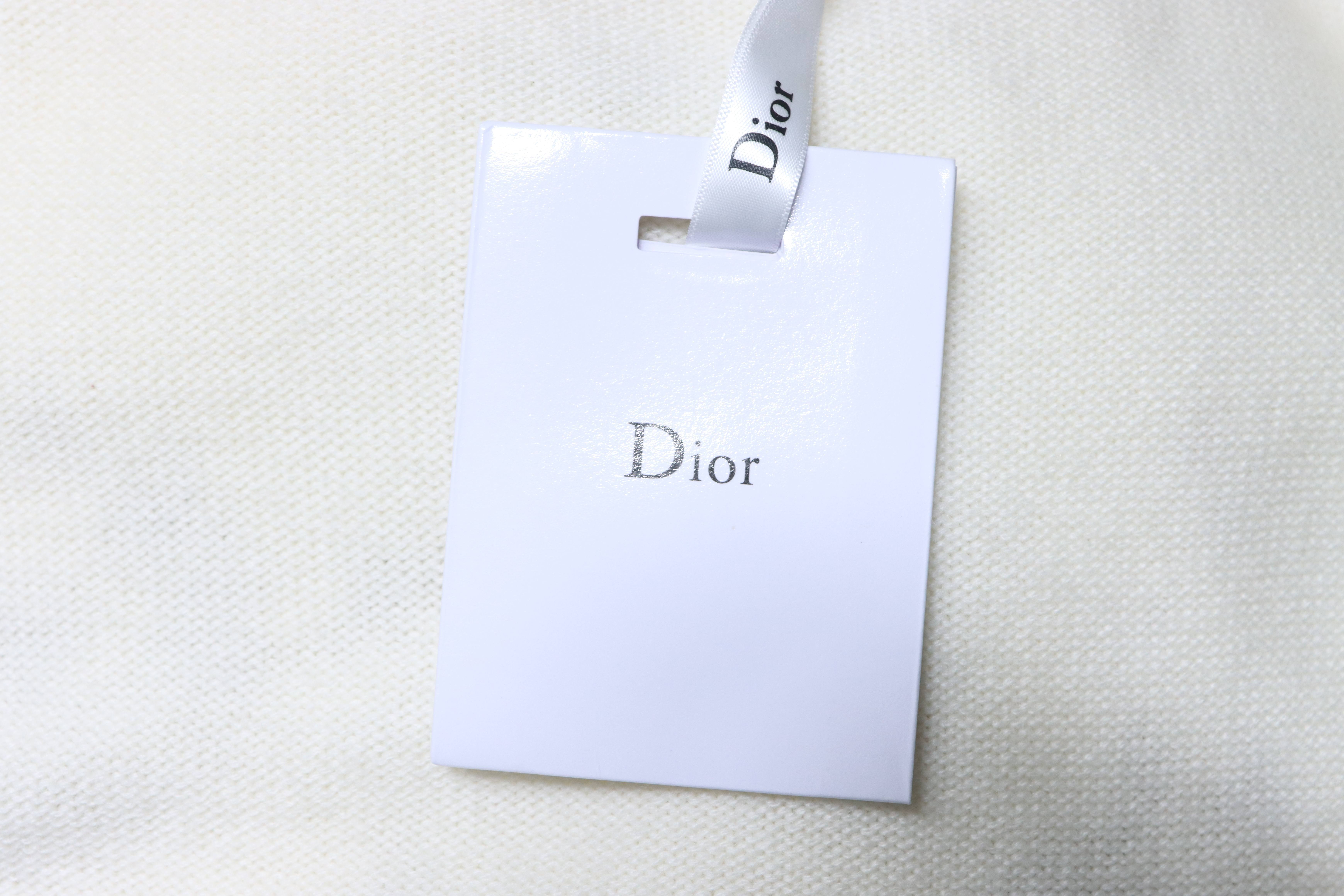 Christian Dior Pegasus Embroidered Cashmere Knit Sweater