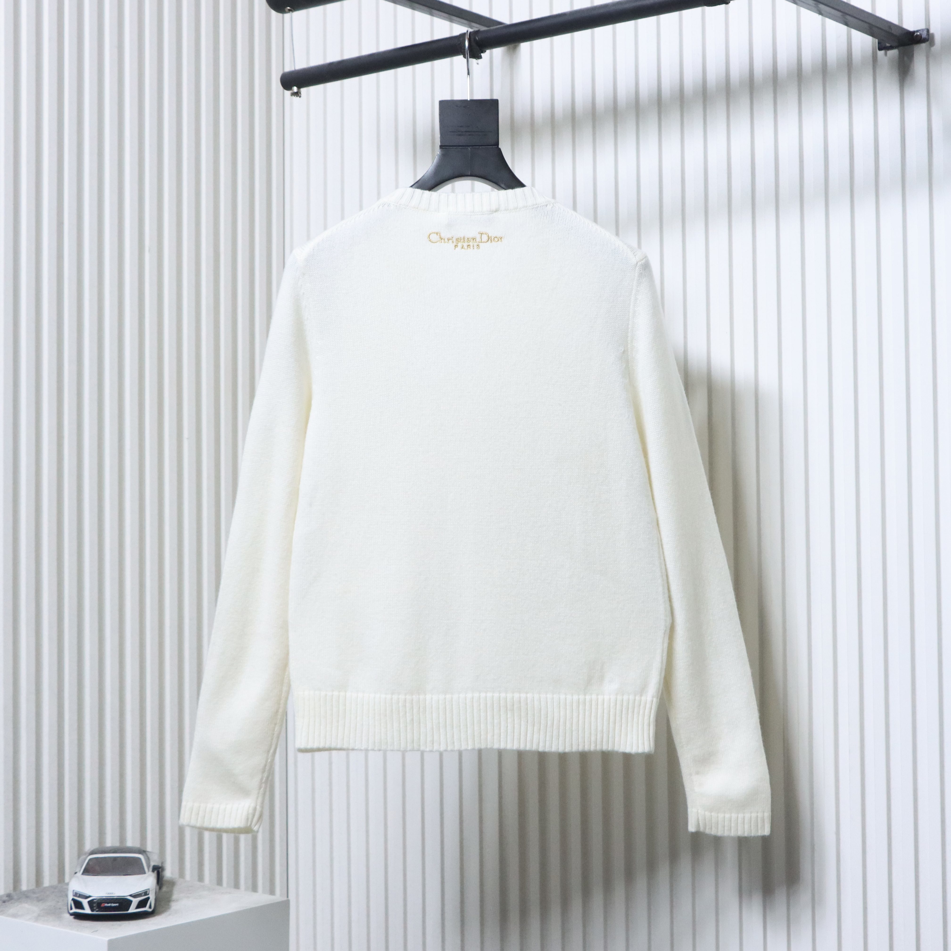 Christian Dior Pegasus Embroidered Cashmere Knit Sweater