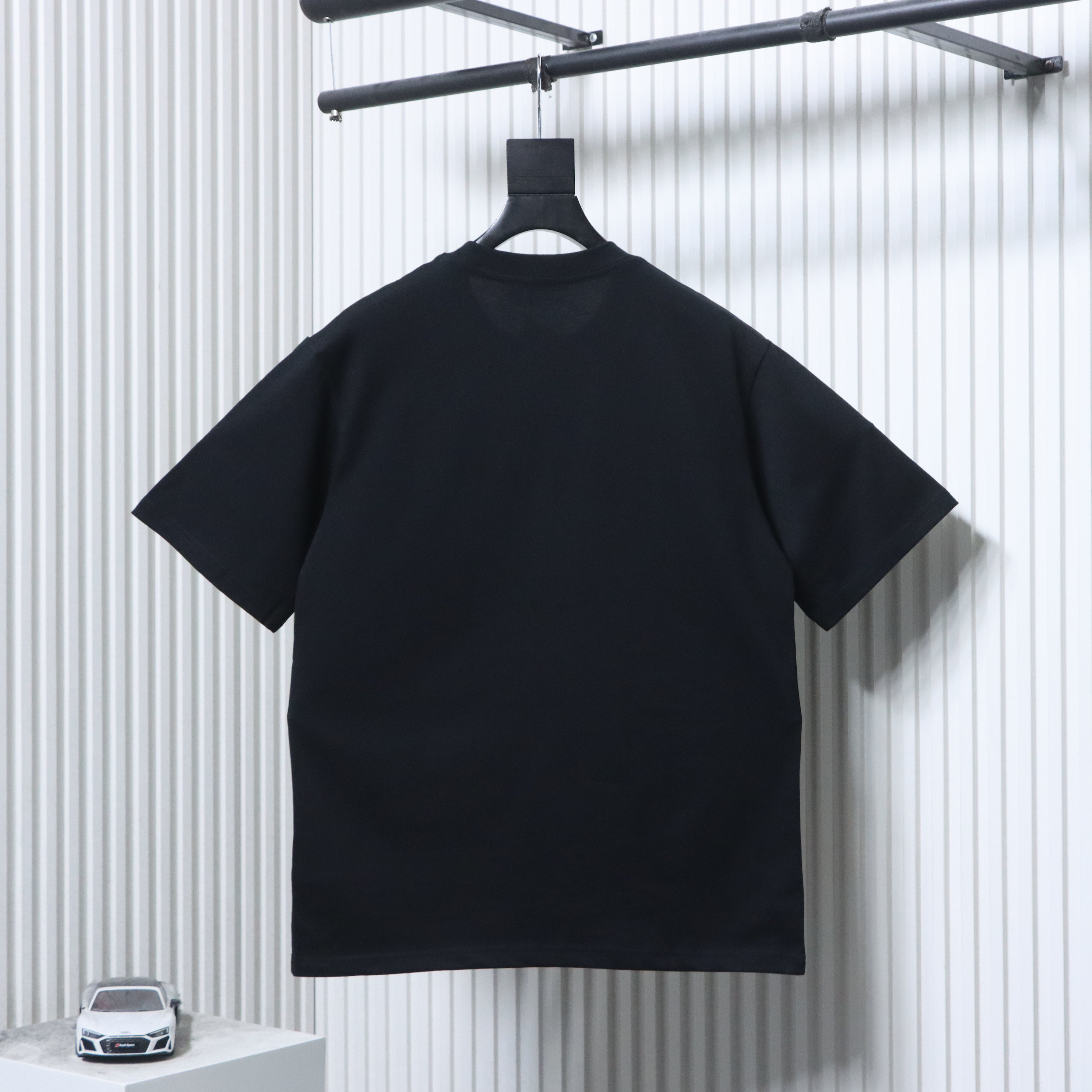 Dior 16SS Cannage Embroidered Letter Pocket Short Sleeve T-Shirt