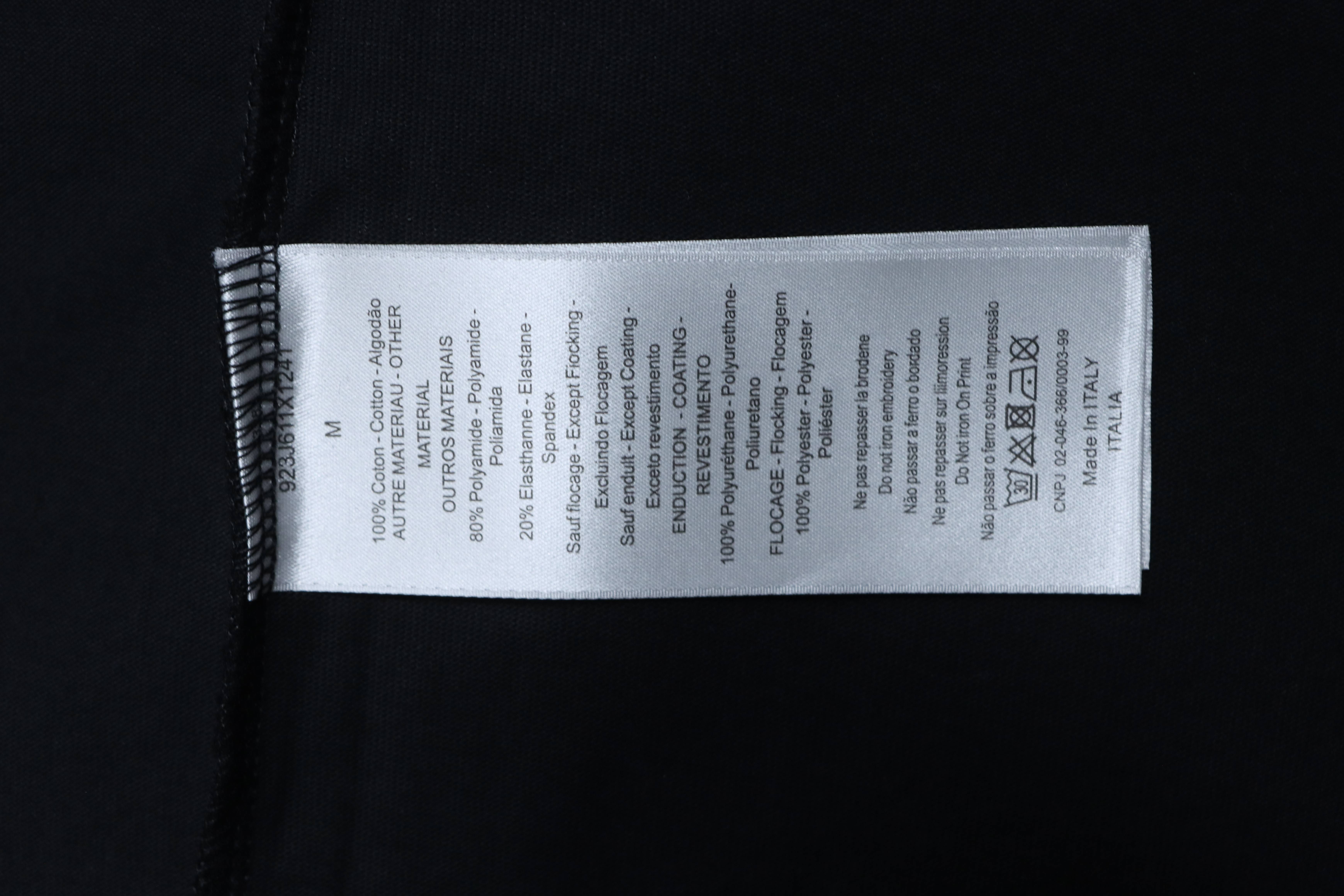 Dior 16SS Cannage Embroidered Letter Pocket Short Sleeve T-Shirt