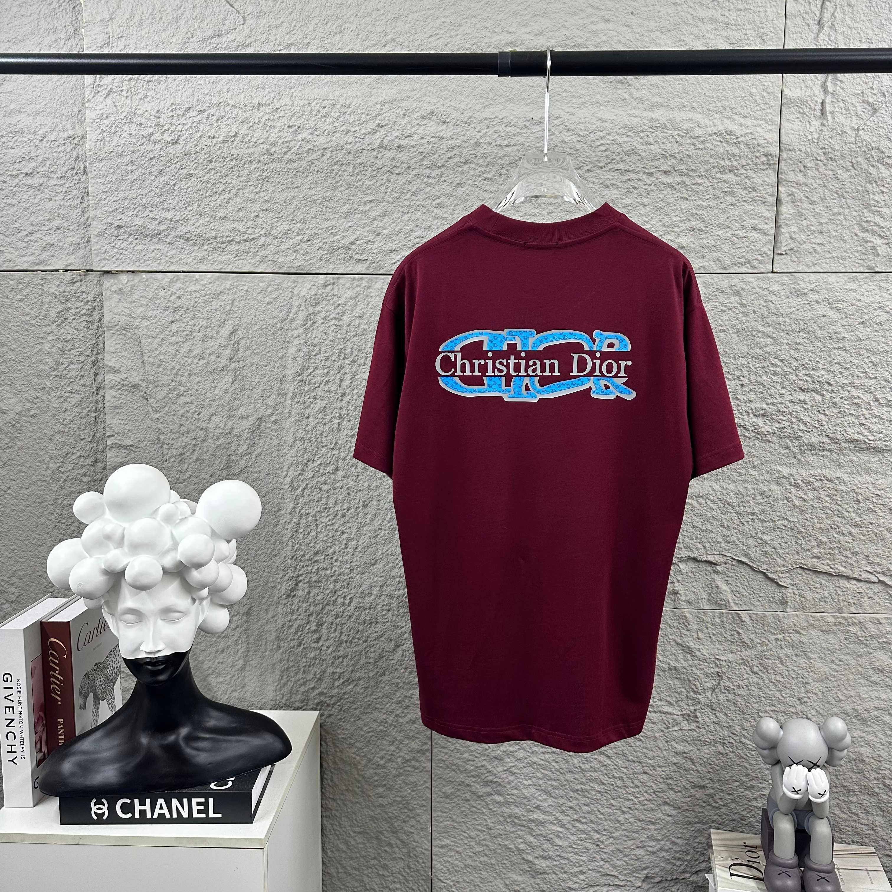 Dior 2026 SS New Classic Letter 3D Silicone Short Sleeve T-Shirt Unisex