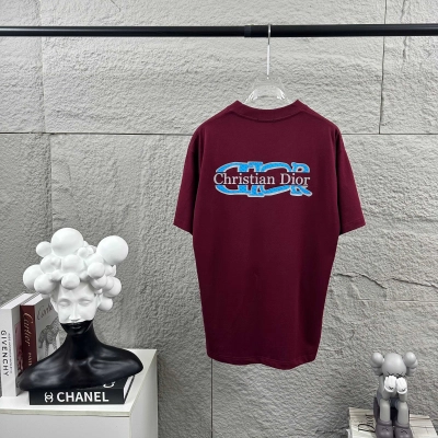 Dior 2026 SS New Classic Letter 3D Silicone Short Sleeve T-Shirt Unisex 01