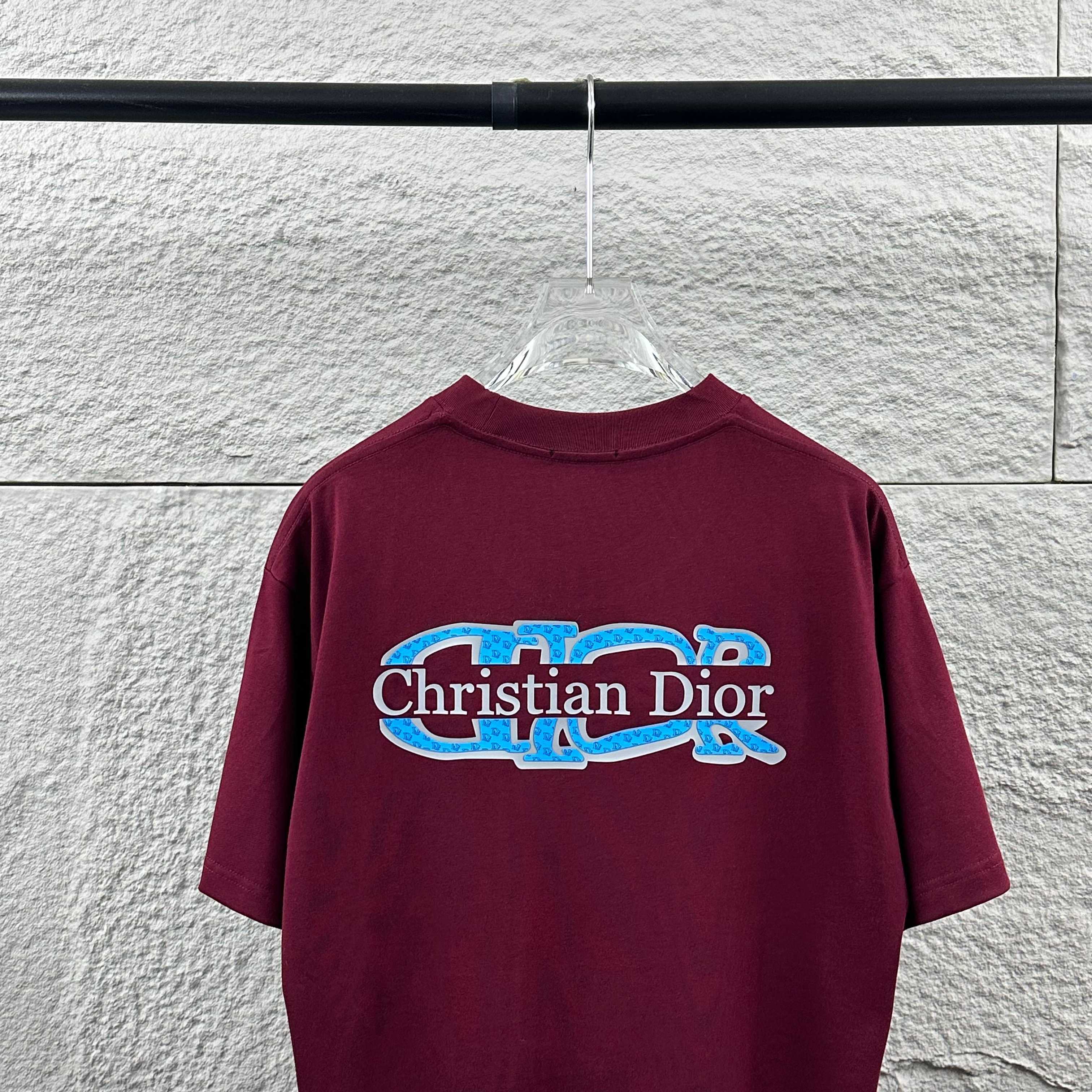 Dior 2026 SS New Classic Letter 3D Silicone Short Sleeve T-Shirt Unisex