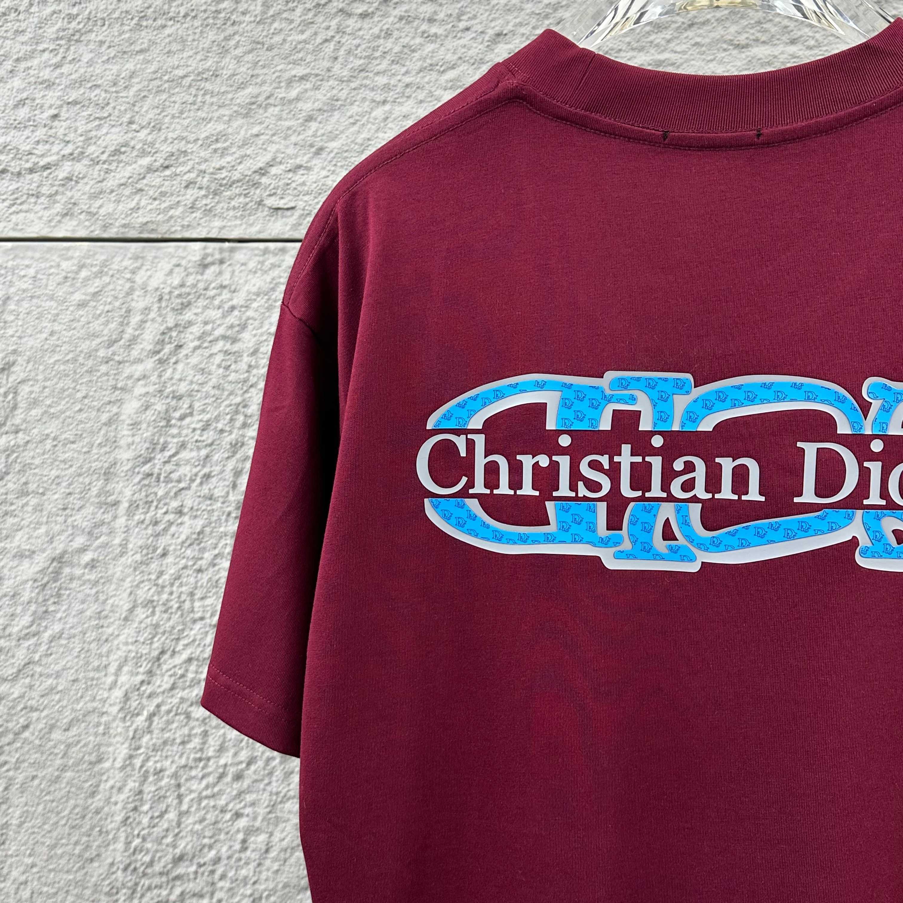 Dior 2026 SS New Classic Letter 3D Silicone Short Sleeve T-Shirt Unisex
