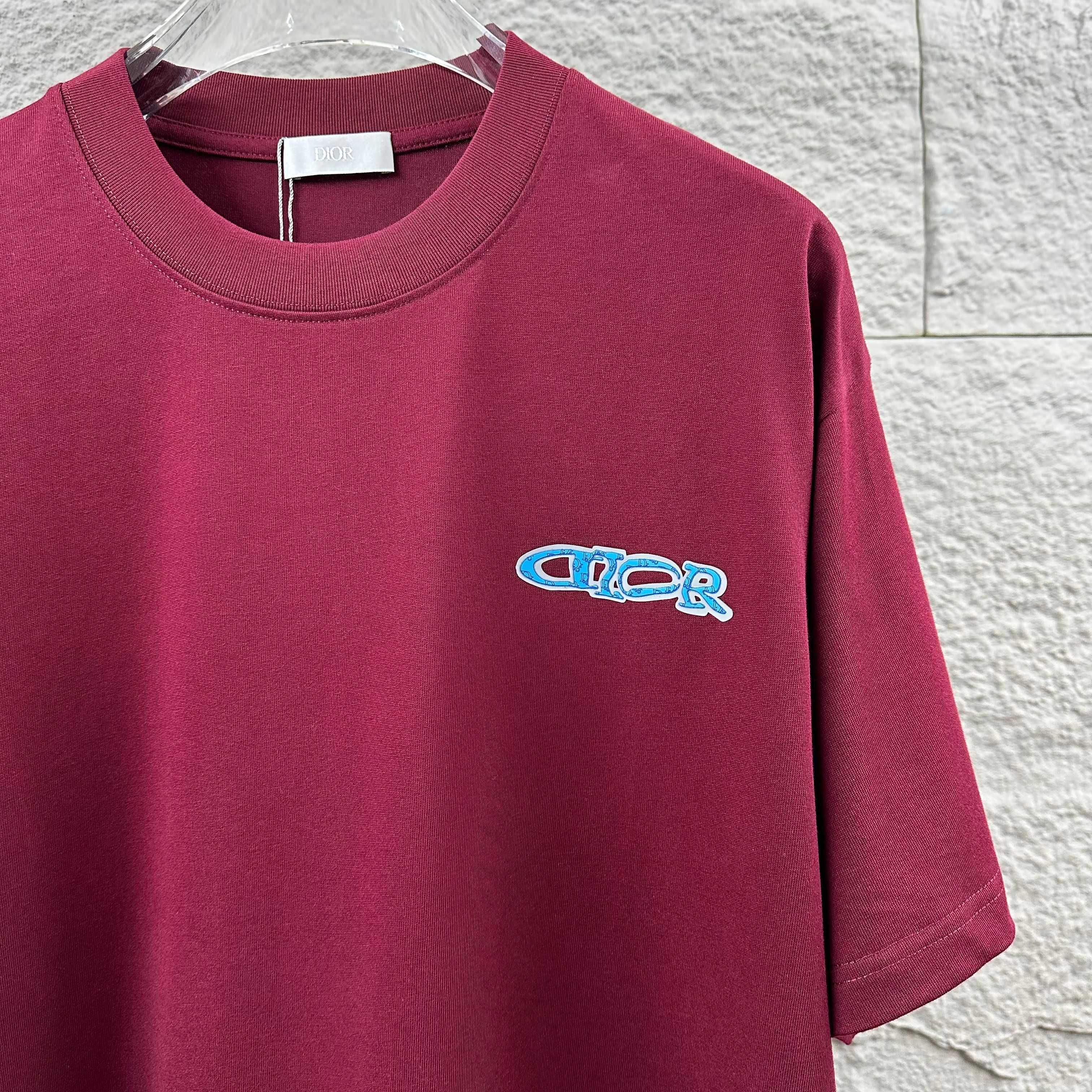 Dior 2026 SS New Classic Letter 3D Silicone Short Sleeve T-Shirt Unisex