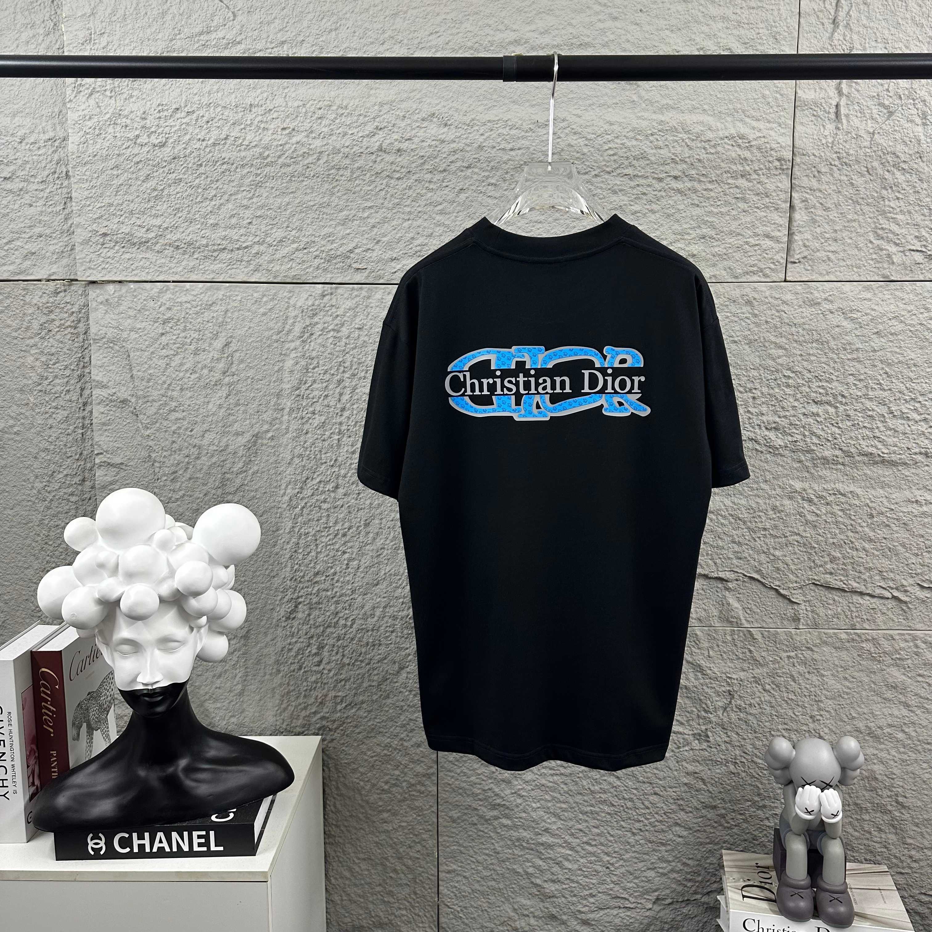 Dior 2026 SS New Classic Letter 3D Silicone Short Sleeve T-Shirt Unisex