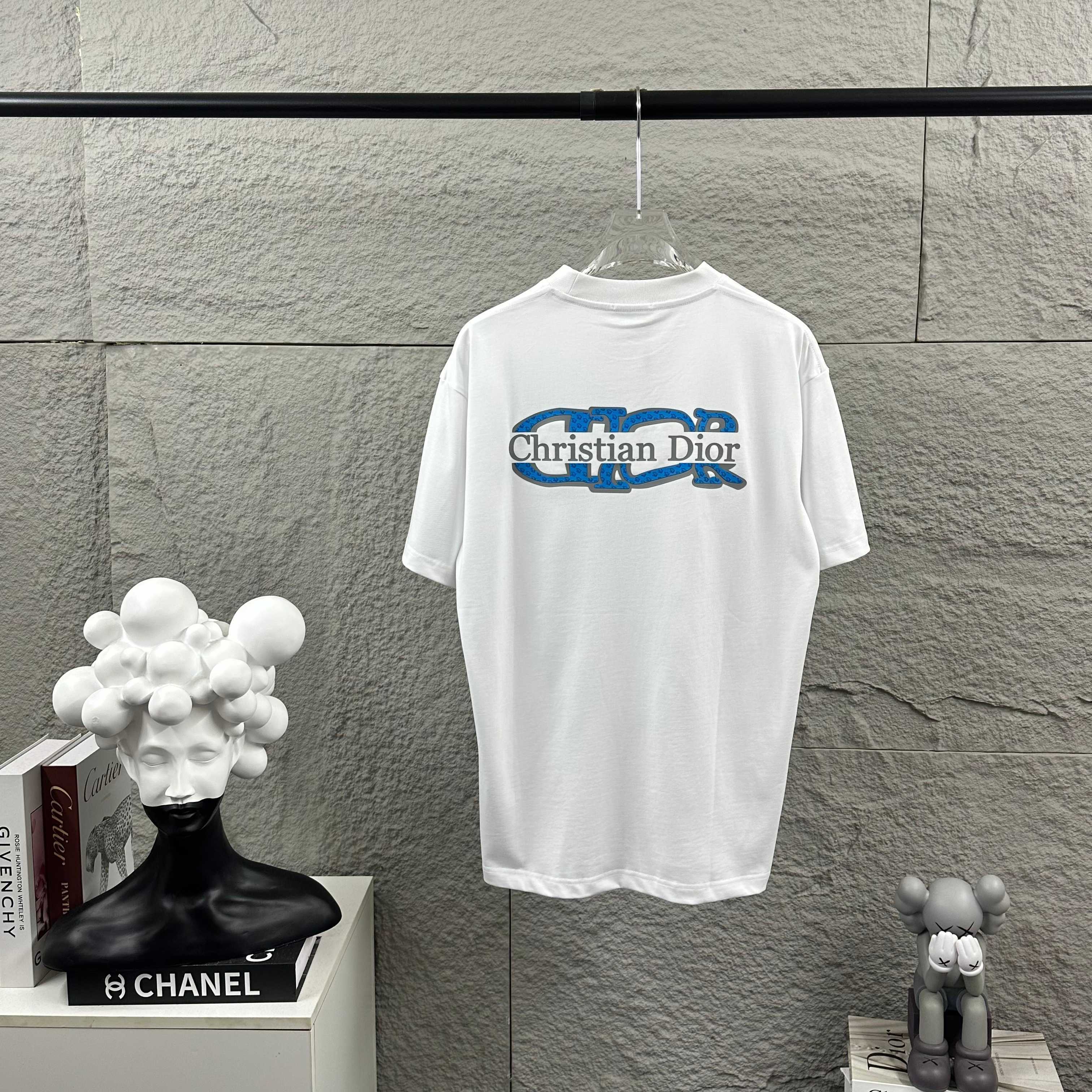 Dior 2026 SS New Classic Letter 3D Silicone Short Sleeve T-Shirt Unisex