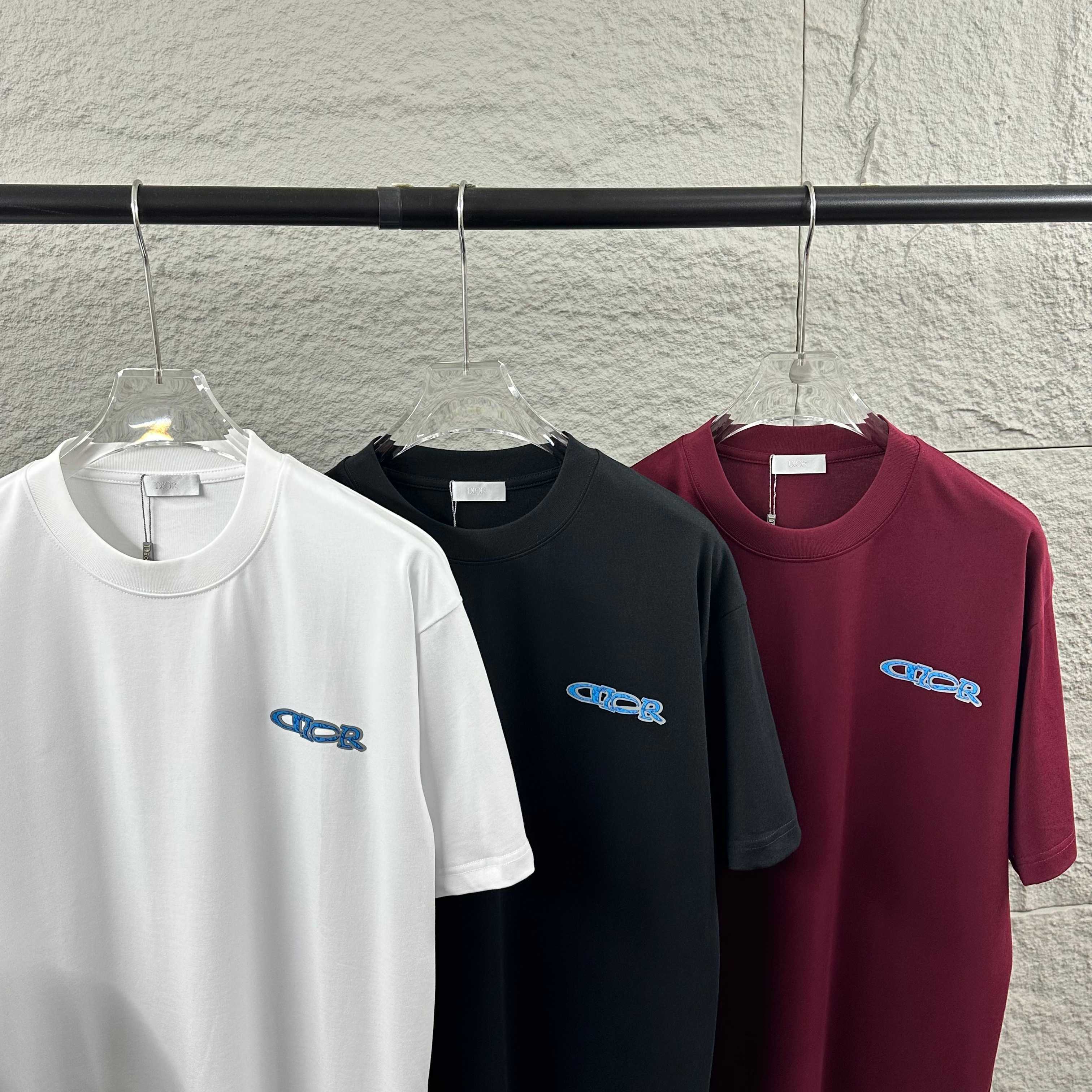 Dior 2026 SS New Classic Letter 3D Silicone Short Sleeve T-Shirt Unisex