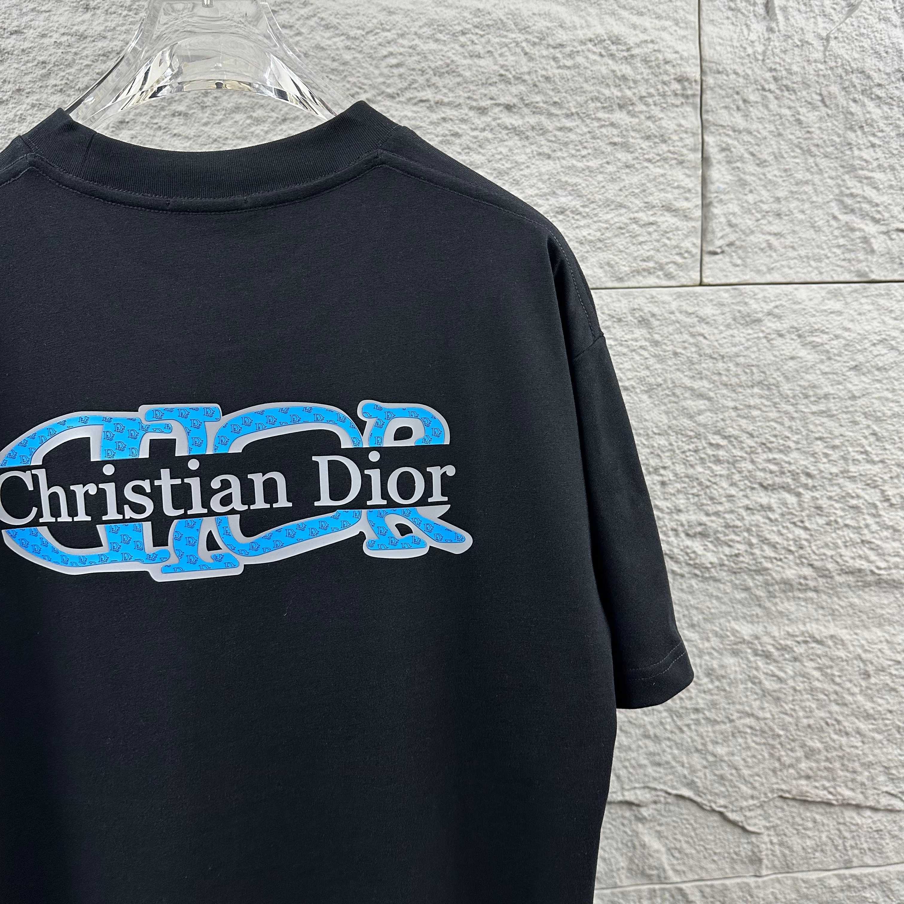 Dior 2026 SS New Classic Letter 3D Silicone Short Sleeve T-Shirt Unisex