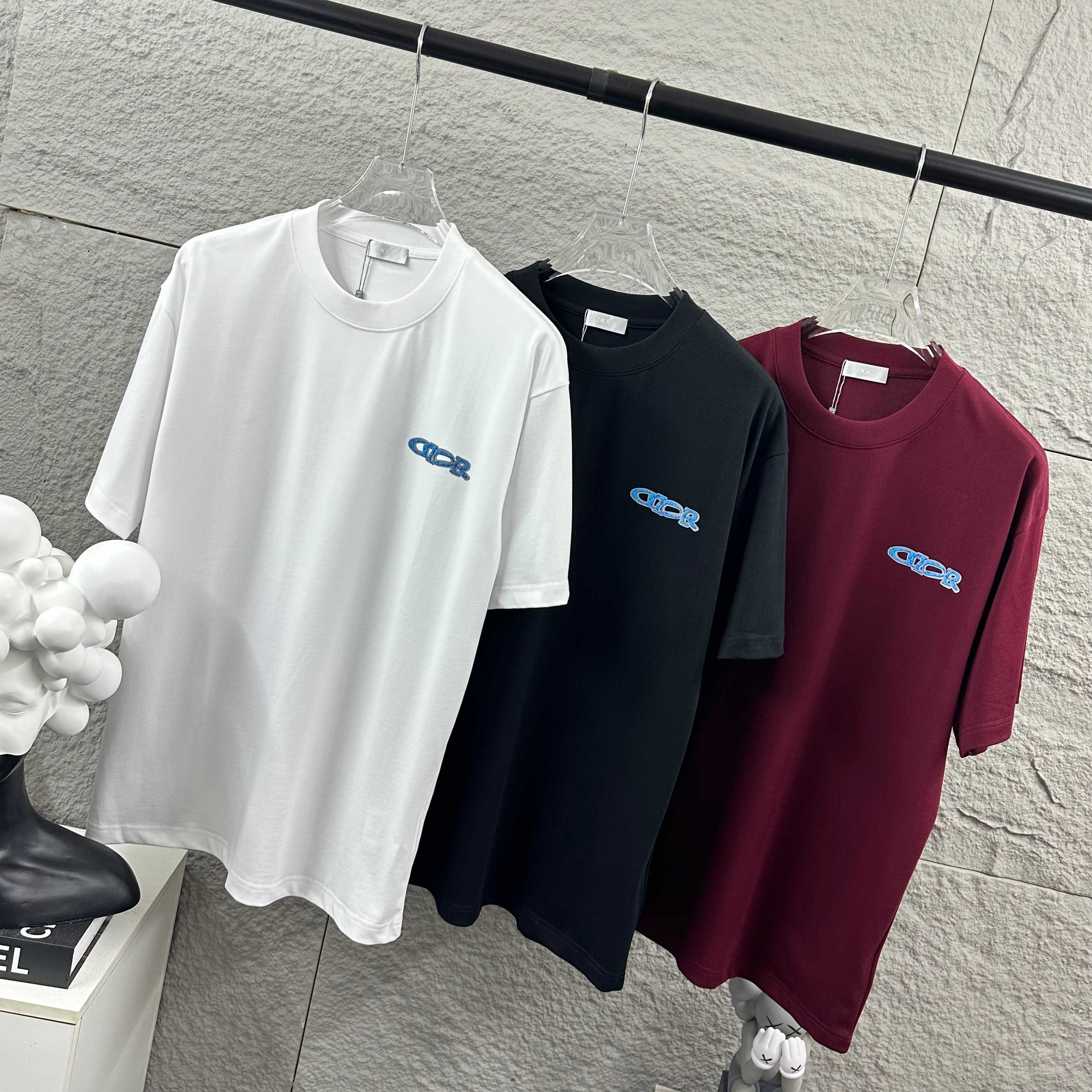 Dior 2026 SS New Classic Letter 3D Silicone Short Sleeve T-Shirt Unisex