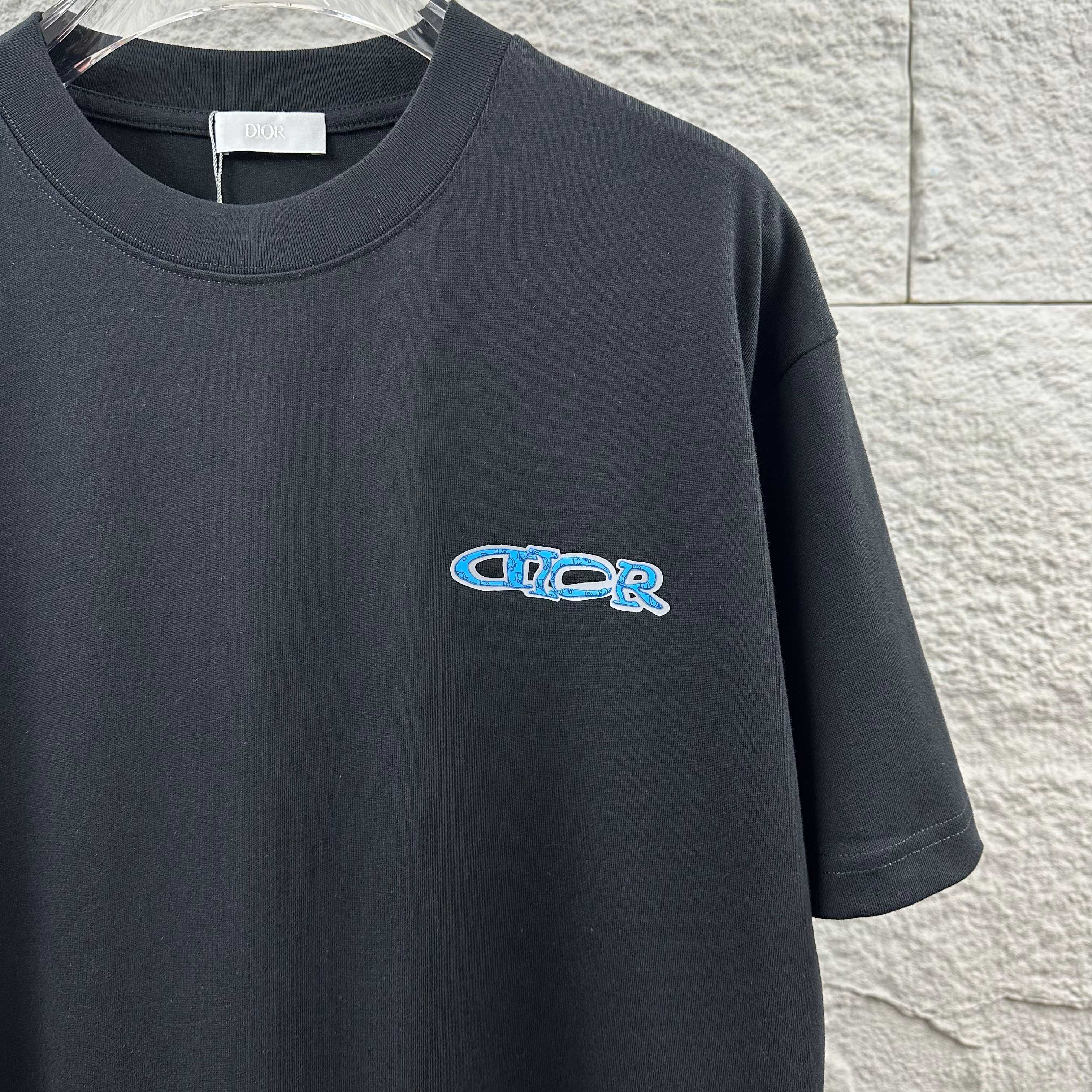 Dior 2026 SS New Classic Letter 3D Silicone Short Sleeve T-Shirt Unisex