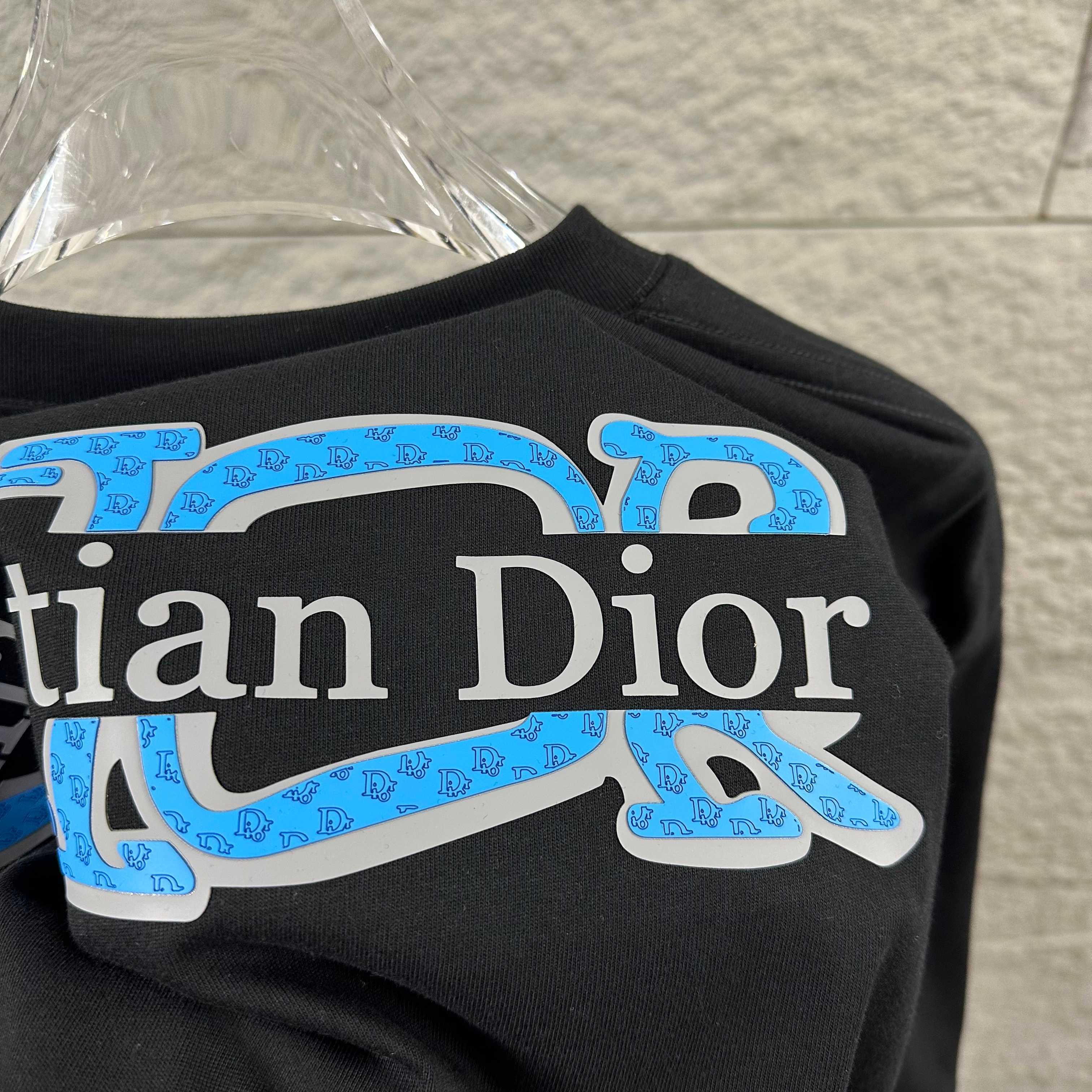 Dior 2026 SS New Classic Letter 3D Silicone Short Sleeve T-Shirt Unisex