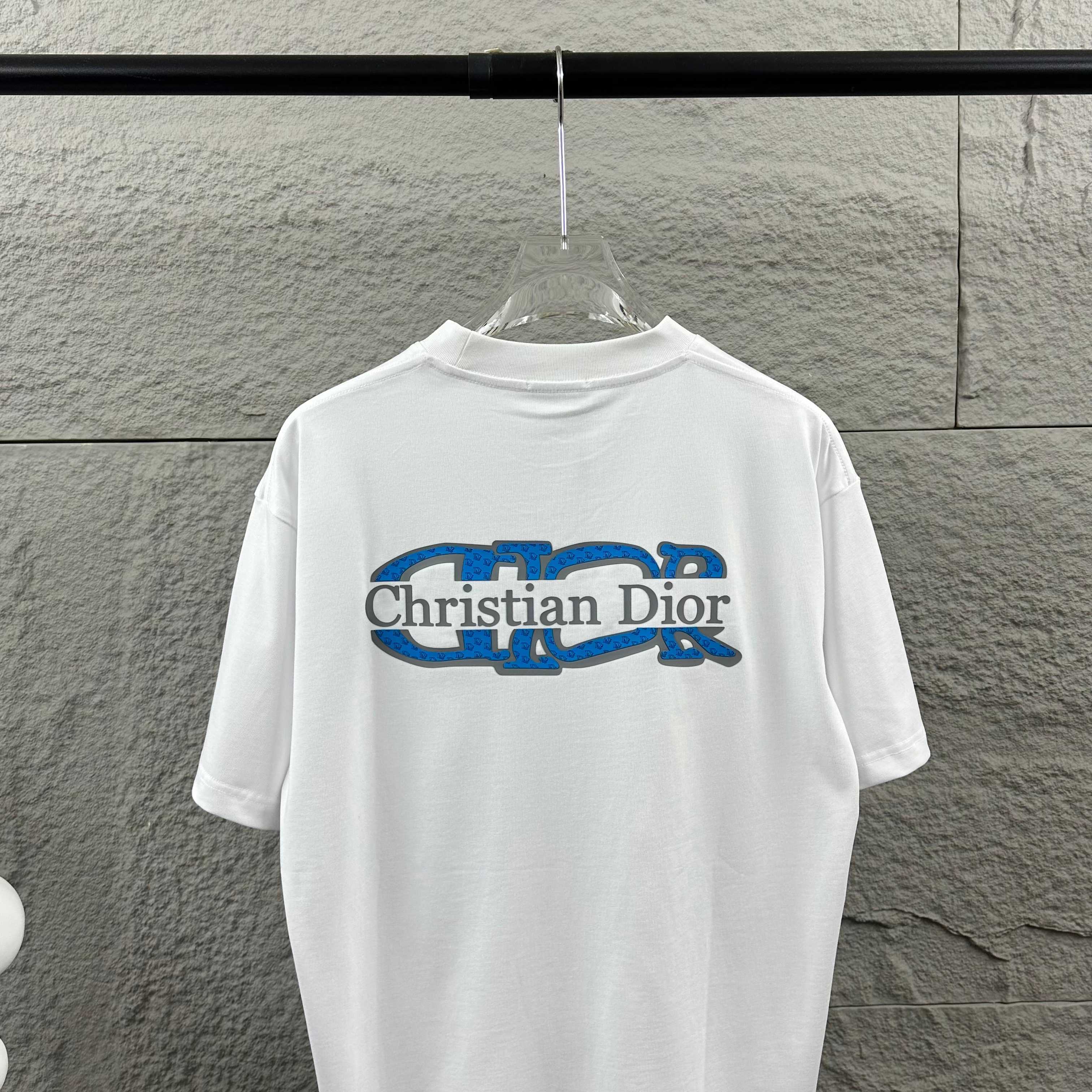 Dior 2026 SS New Classic Letter 3D Silicone Short Sleeve T-Shirt Unisex