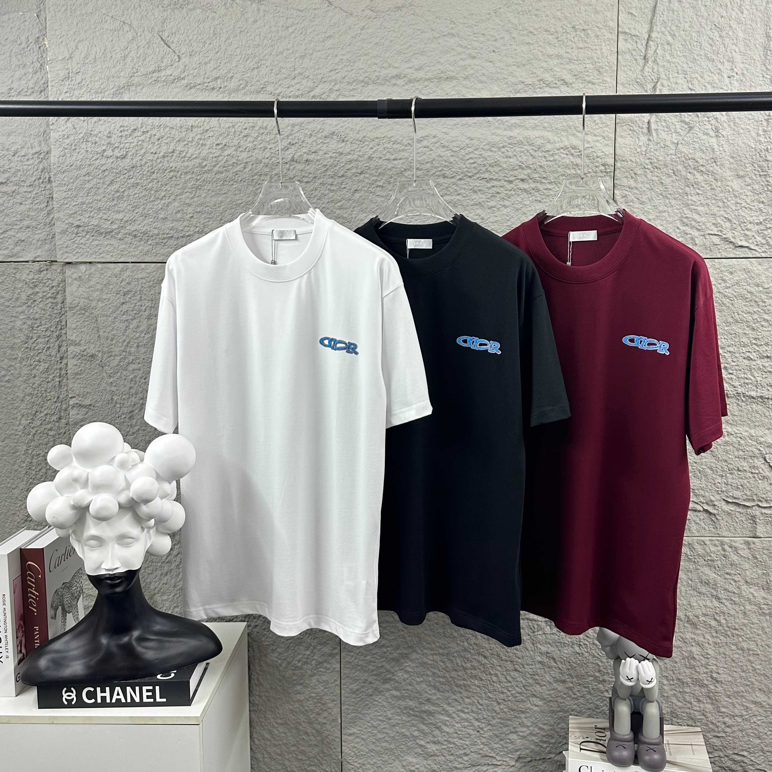 Dior 2026 SS New Classic Letter 3D Silicone Short Sleeve T-Shirt Unisex